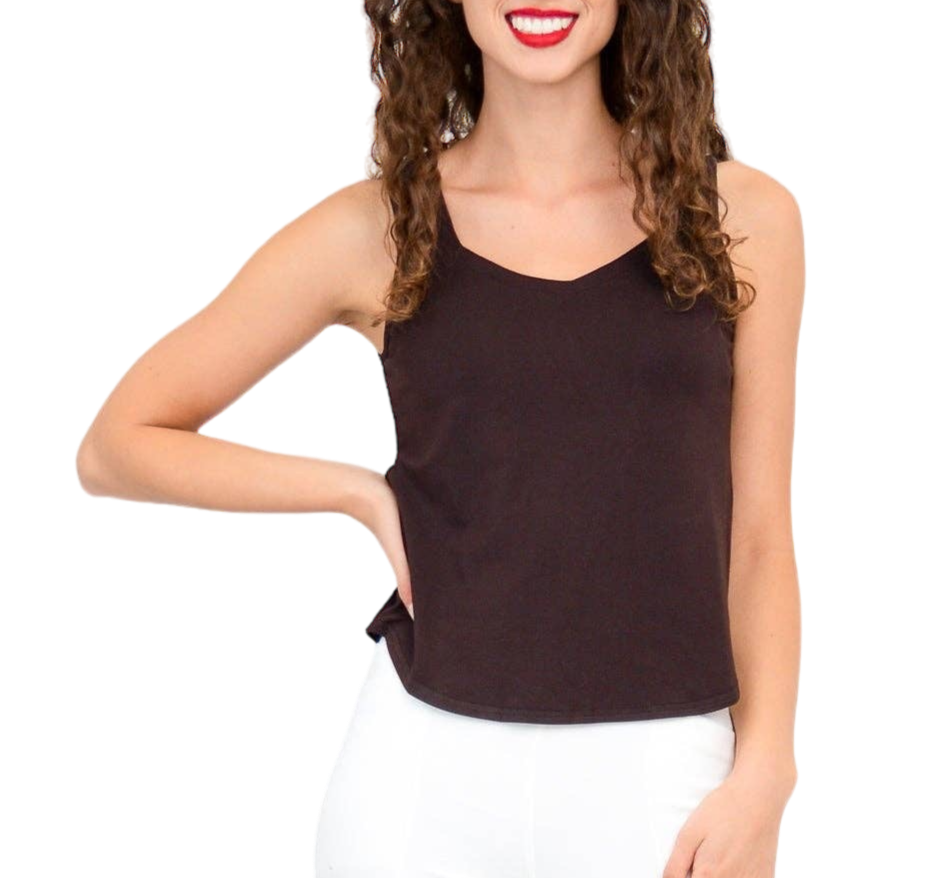 Coffee Brown Bamboo Ritzy Tank