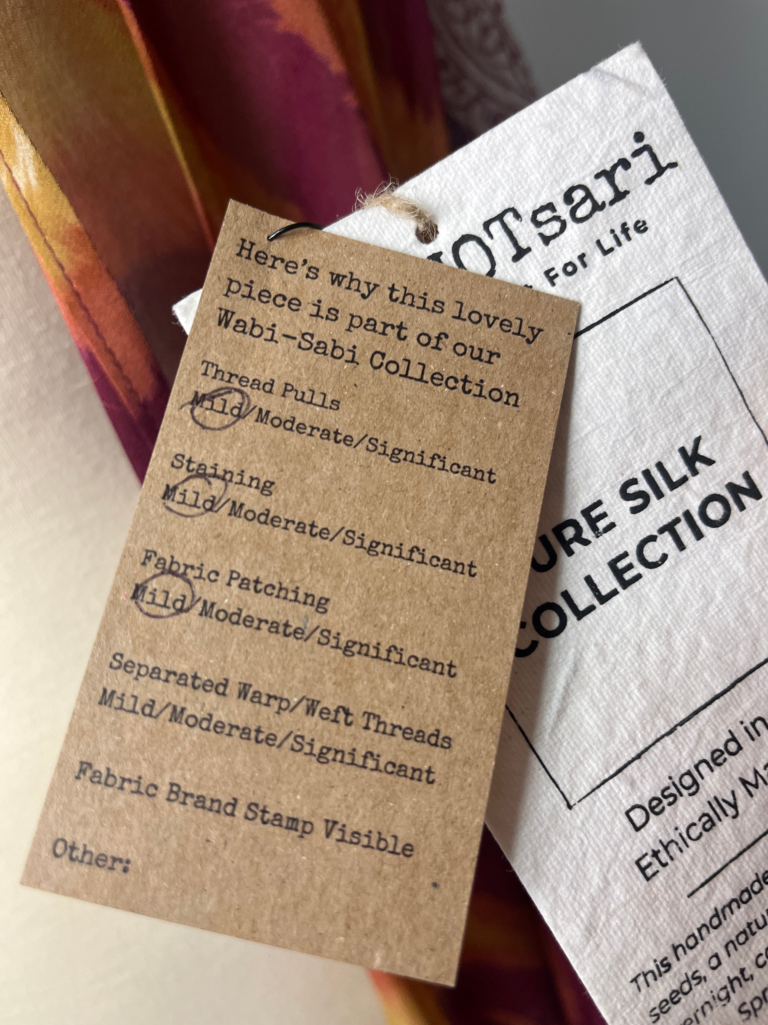 PRG7048 Sheer Wabi Sabi Pure Silk Cardigan