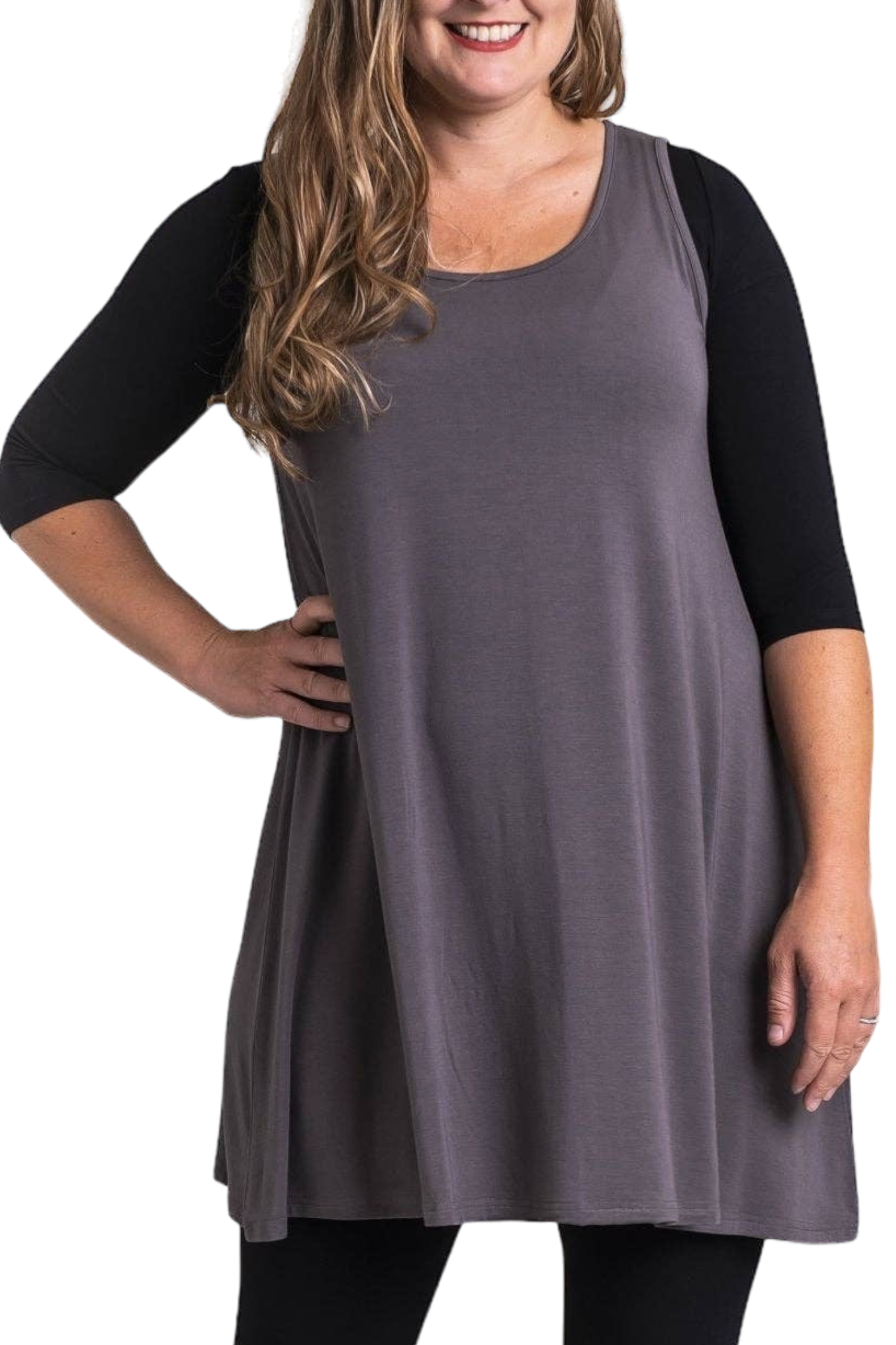 Black Bamboo Instant Sleeve by Blue Sky Clothing Co – Handmade ethical Top from sariKNOTsari using upcycled silk. Designed in Canada for travel and slow fashion, loved from Toronto to LA to Sydney.