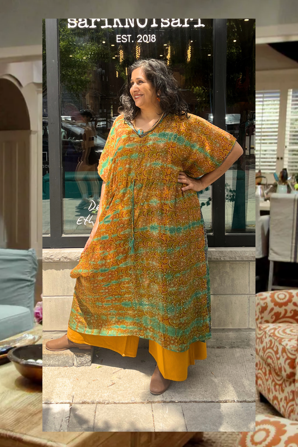 PRC8946 Avatar Pure Silk Maxi Kaftan