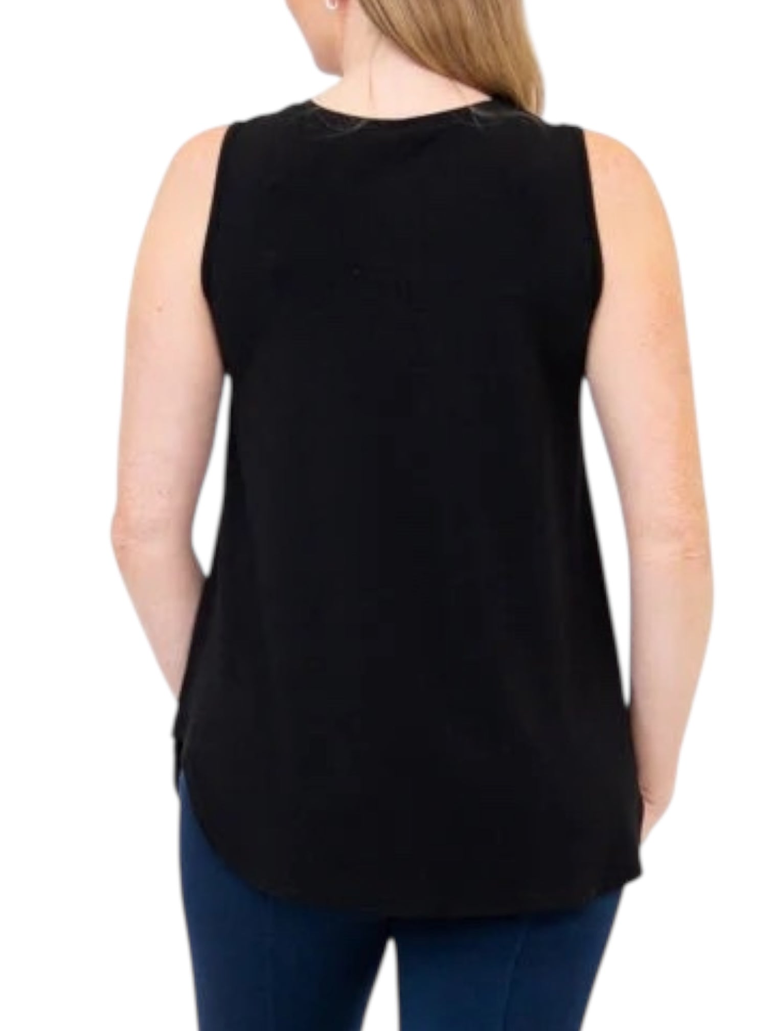 Black Bamboo Jazz Tank by Blue Sky Clothing Co – Handmade ethical Tank Top from sariKNOTsari using upcycled silk. Designed in Canada for travel and slow fashion, loved from Toronto to LA to Sydney. Featuring Zsiska, Bryn Walker and Artisan Leather coats by Rejean Pepin, Pepin designs