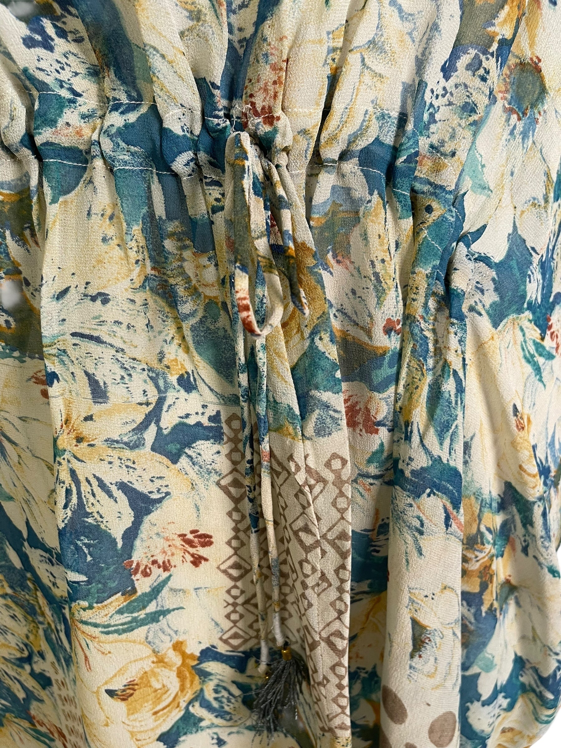 PRG6779 Sheer Wabi Sabi Pure Silk Maxi Kaftan