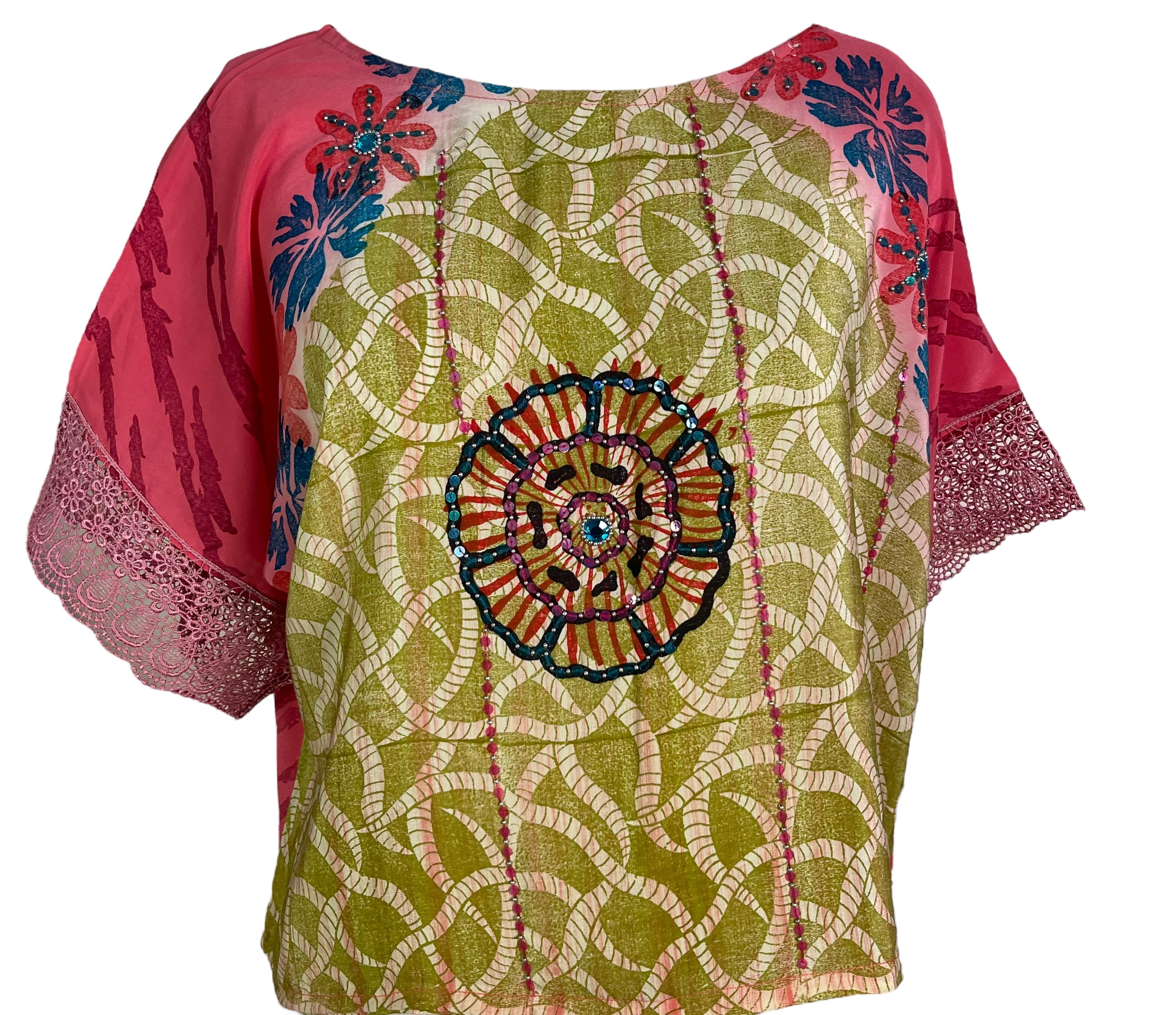 PRC6155 Avatar Pure Silk Boxy Top