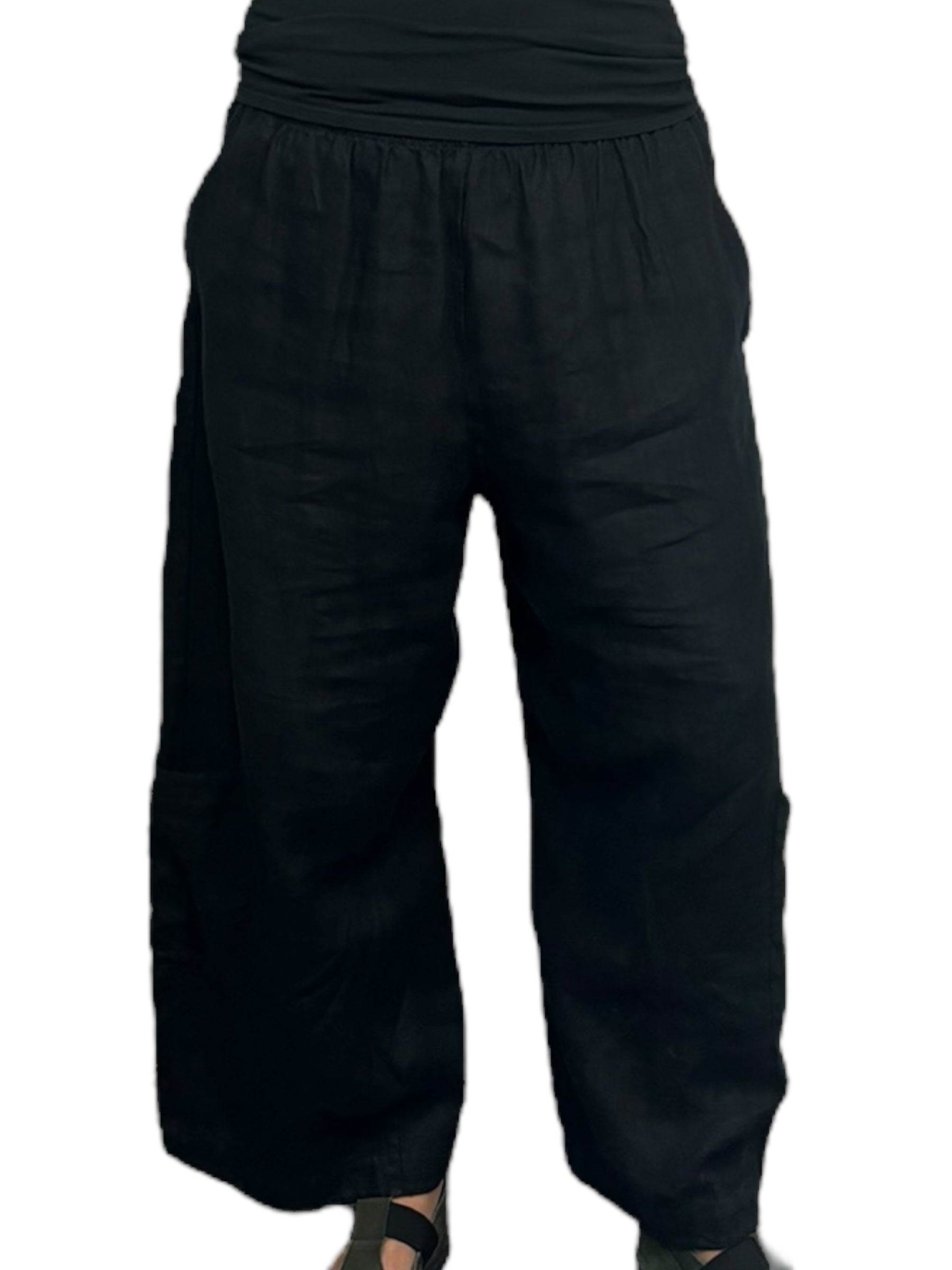 IN STOCK BLACK Fall 2026 Bryn Walker Heavy Linen Casbah Pants
