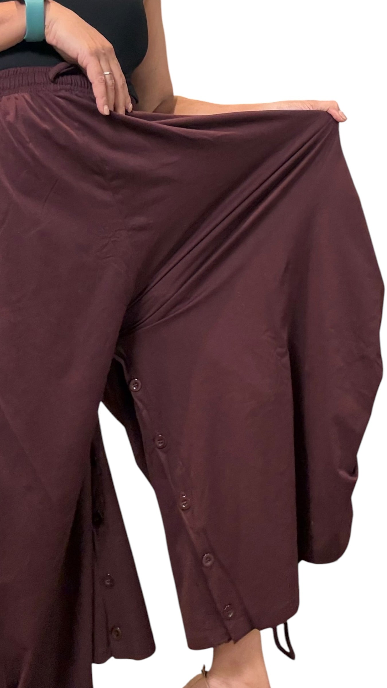 Eggplant Cotton Jersey Tashi Versatile Pants/Skirt