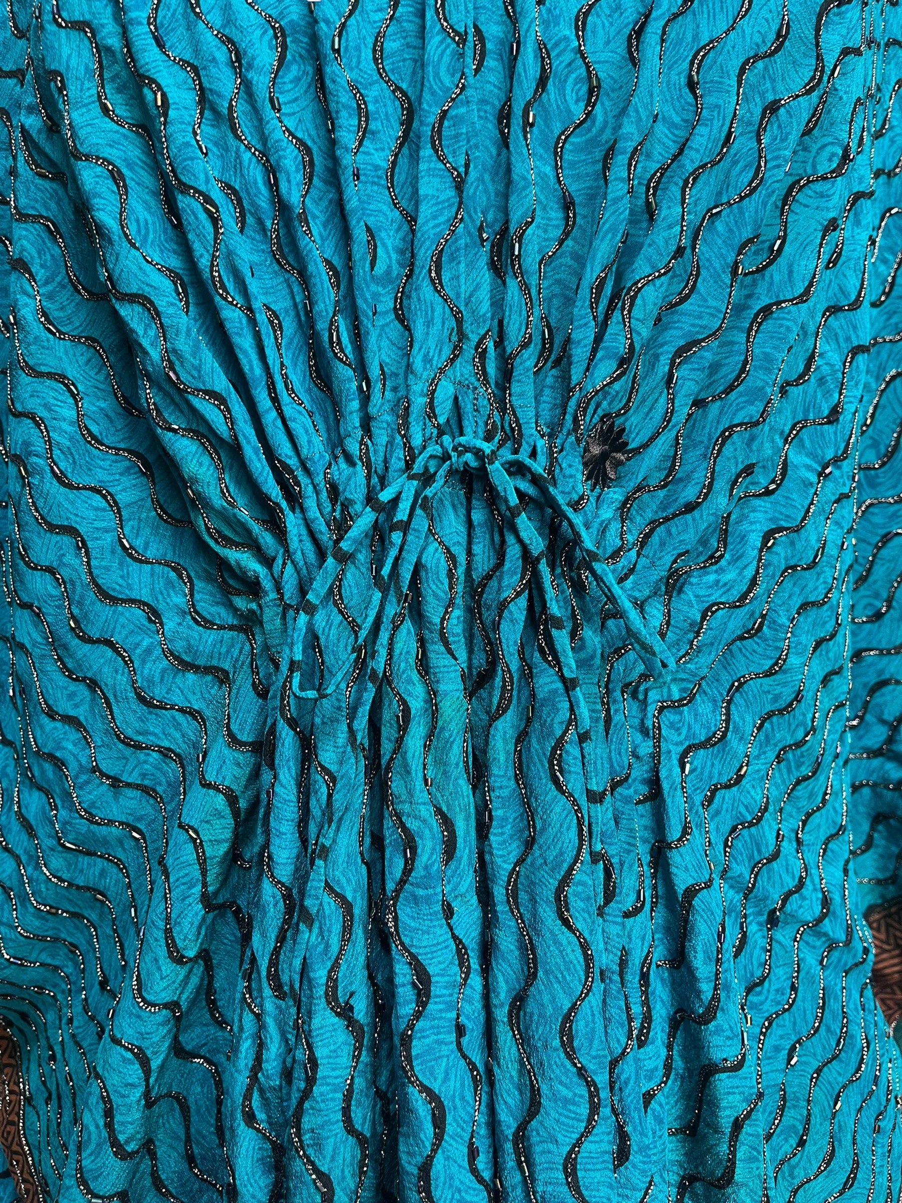 PRC8284 Wabi Sabi Pure Silk Maxi Kaftan by DECEMBER2025 – Handmade ethical Maxi Kaftan from sariKNOTsari using upcycled silk. Designed in Canada for travel and slow fashion, loved from Toronto to LA to Sydney.