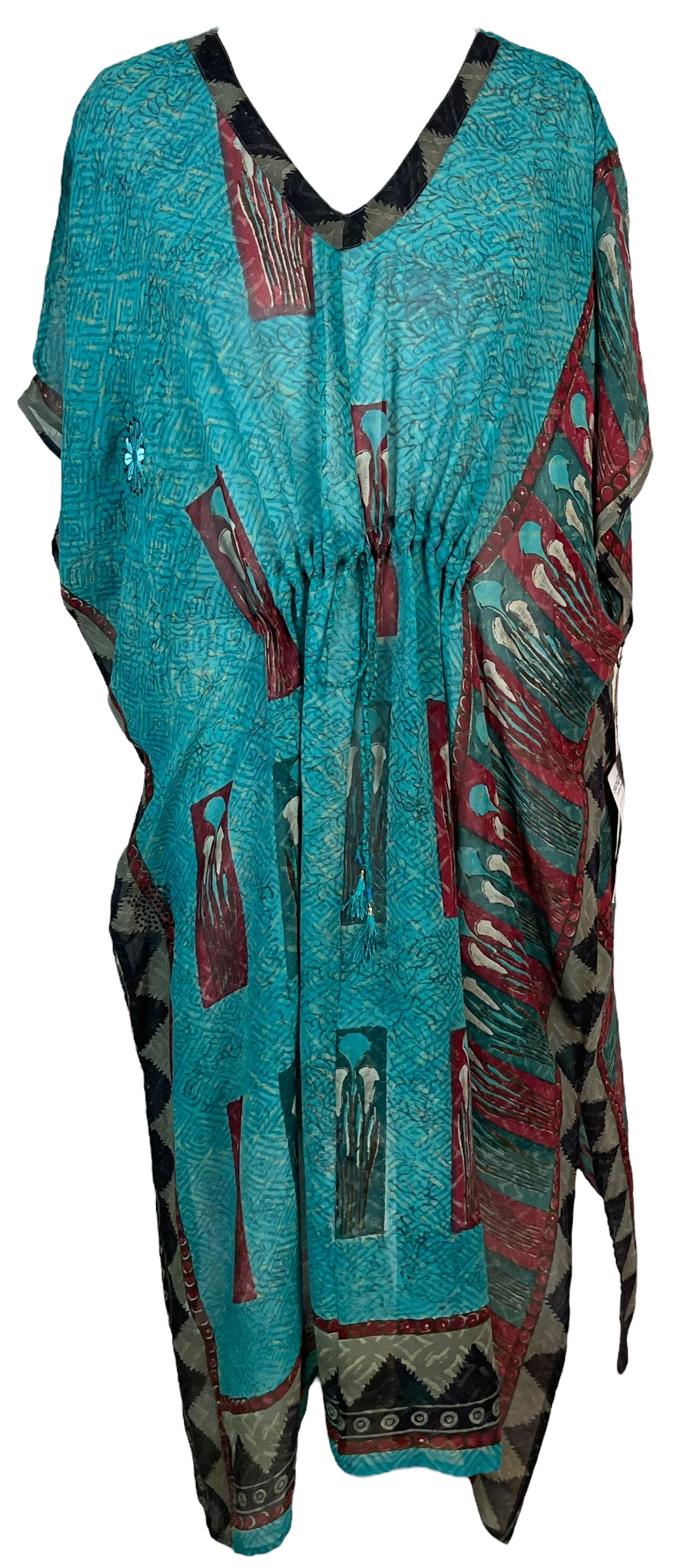 PRG6378 Sheer Avatar Pure Silk Maxi Kaftan