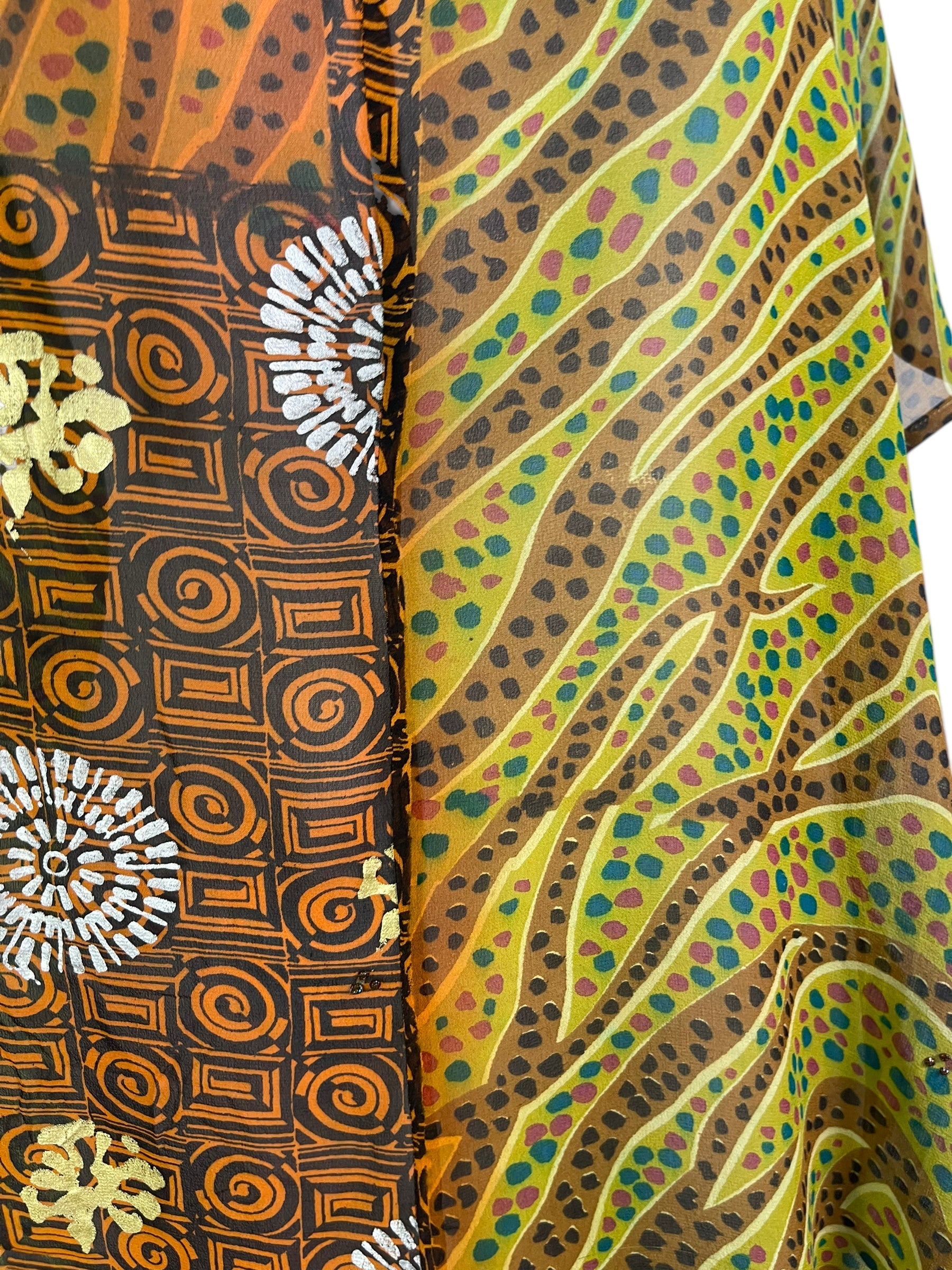 PRG6309 Sheer Avatar Pure Silk Waterfall Top