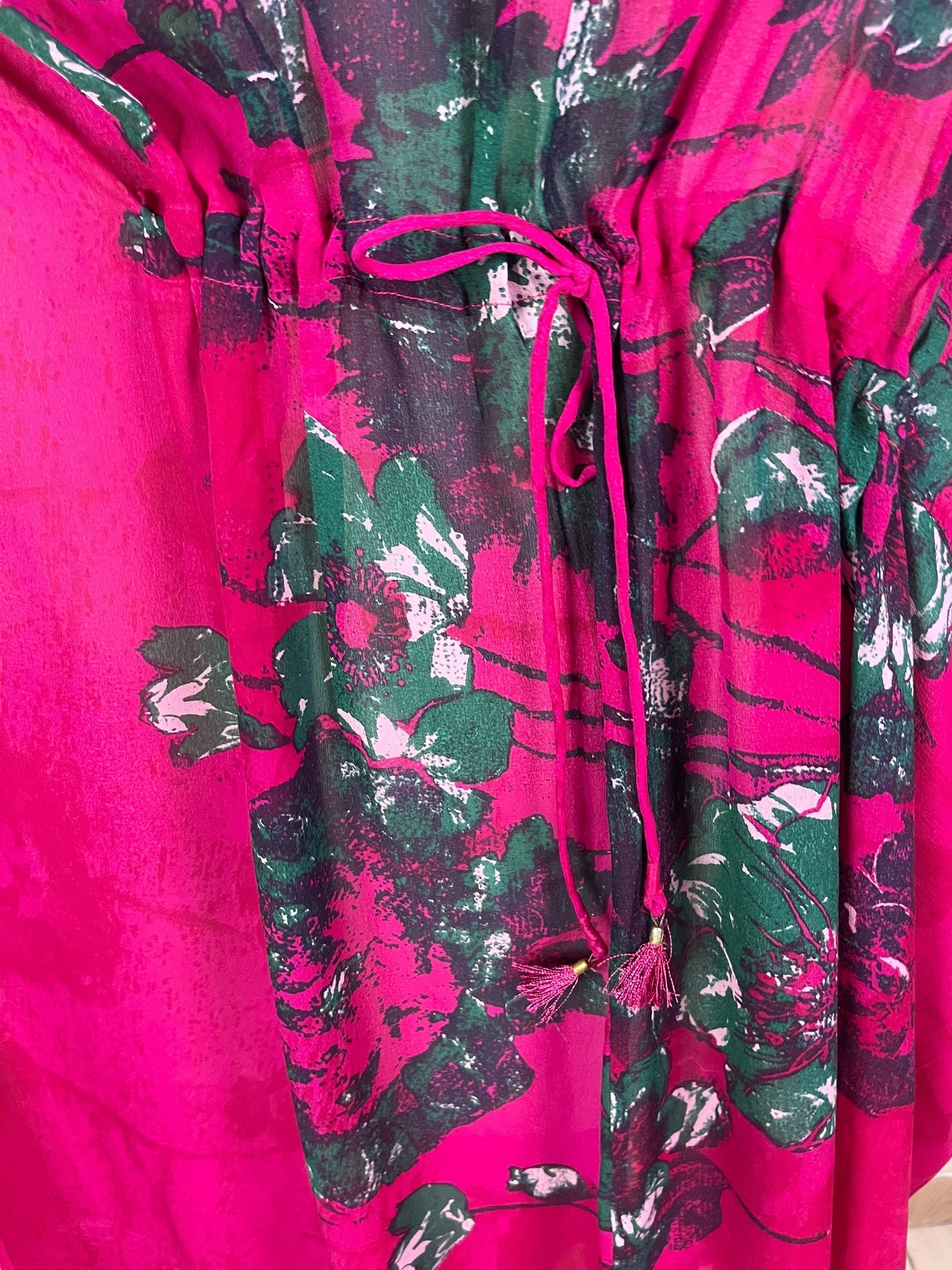 LADY LUCK PRG6790 Sheer Avatar Pure Silk Maxi Kaftan