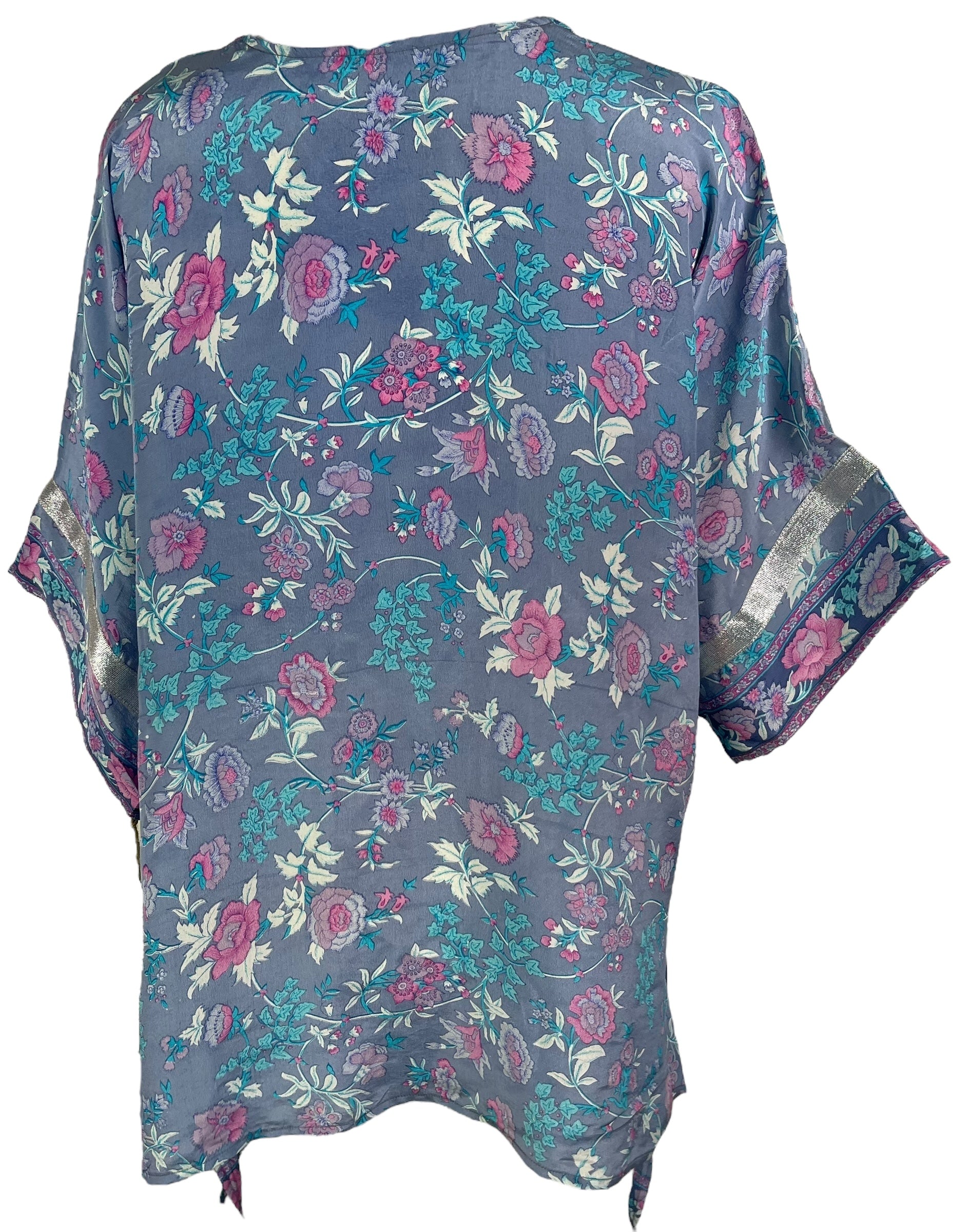 PRC7167 Avatar Pure Silk Long Tunic with Side Ties