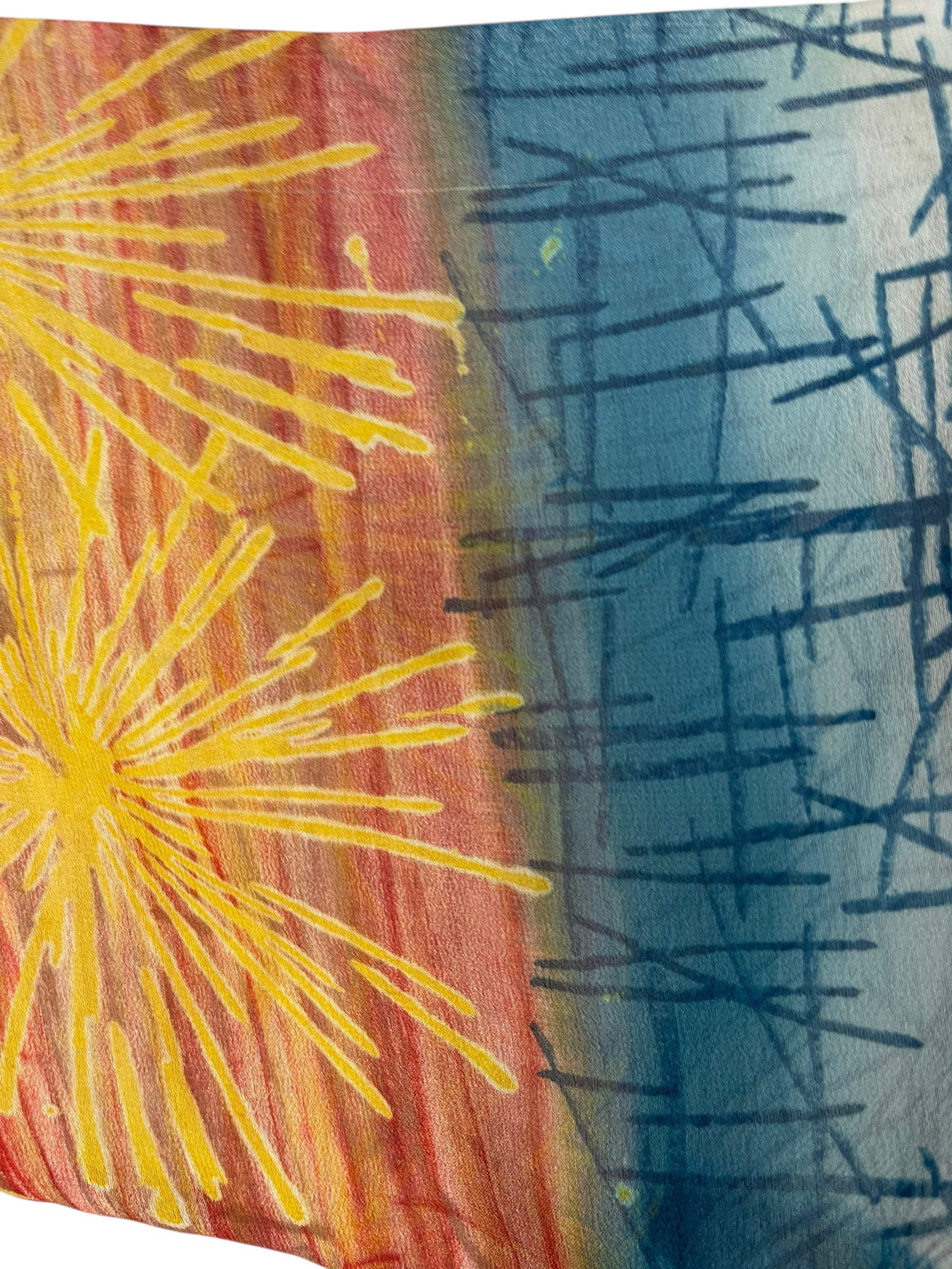 PRG6313 Sheer Avatar Pure Silk Side Slit Top