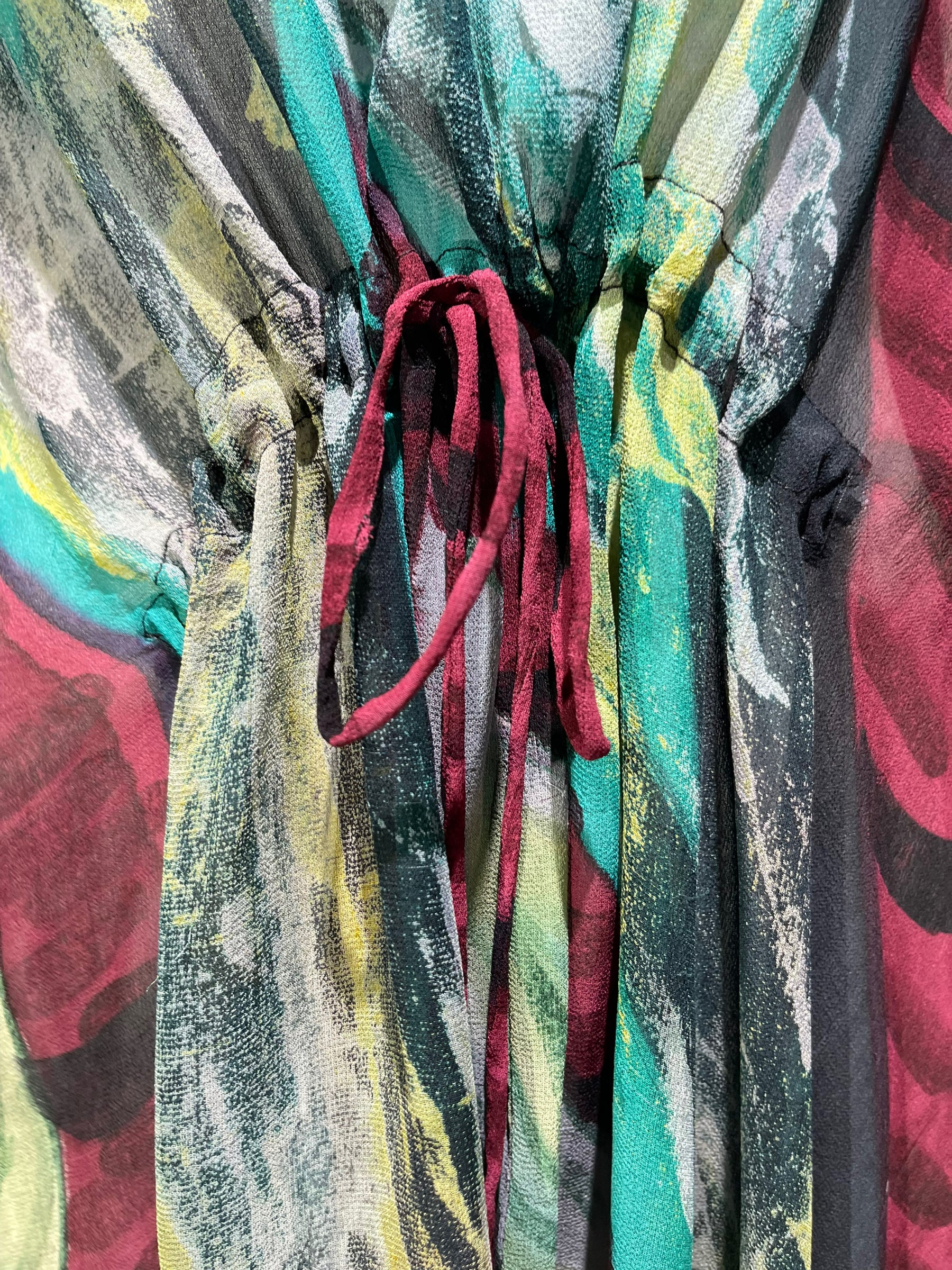 FINAL SALE PRG4429 Sheer Avatar Pure Silk Maxi Kaftan