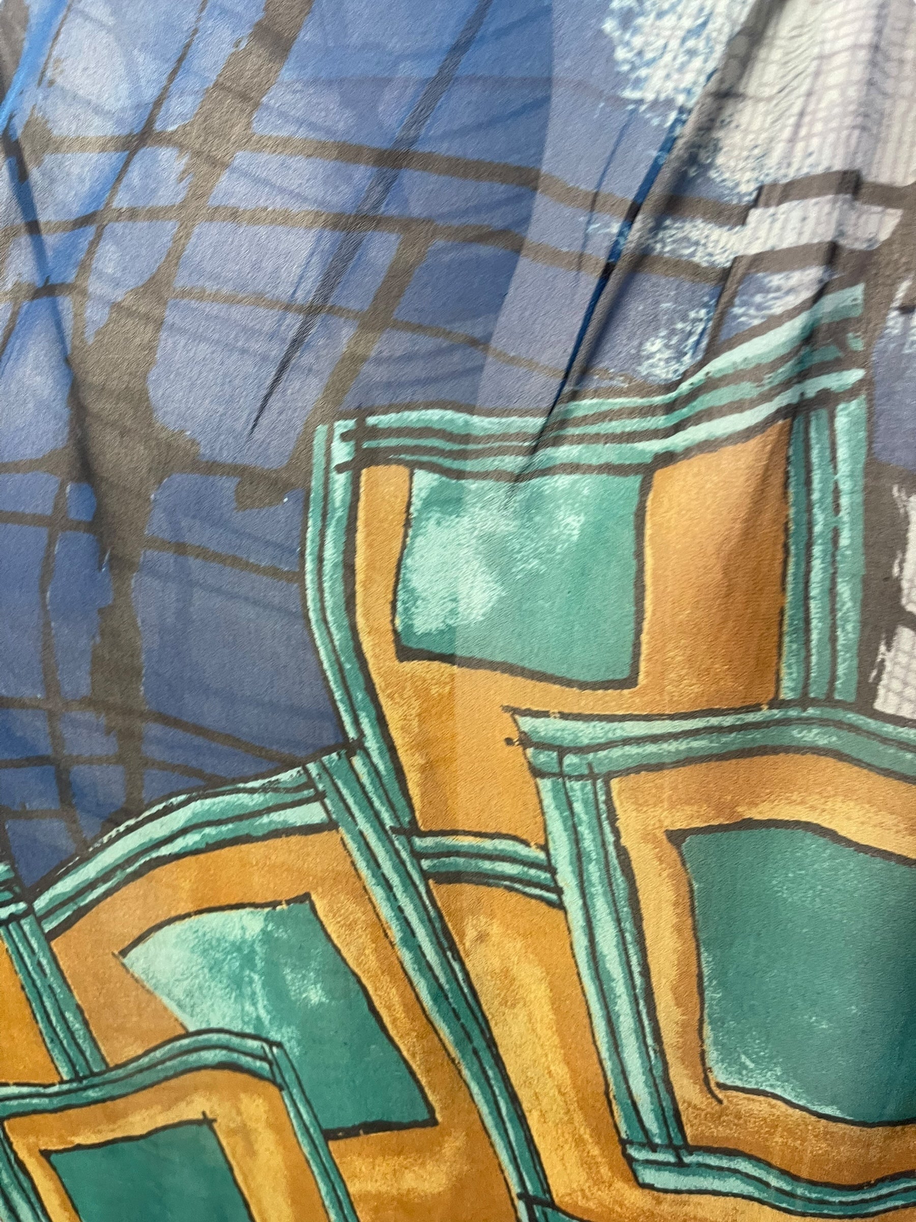 PRG6785 Sheer Wabi Sabi Pure Silk Maxi Kaftan