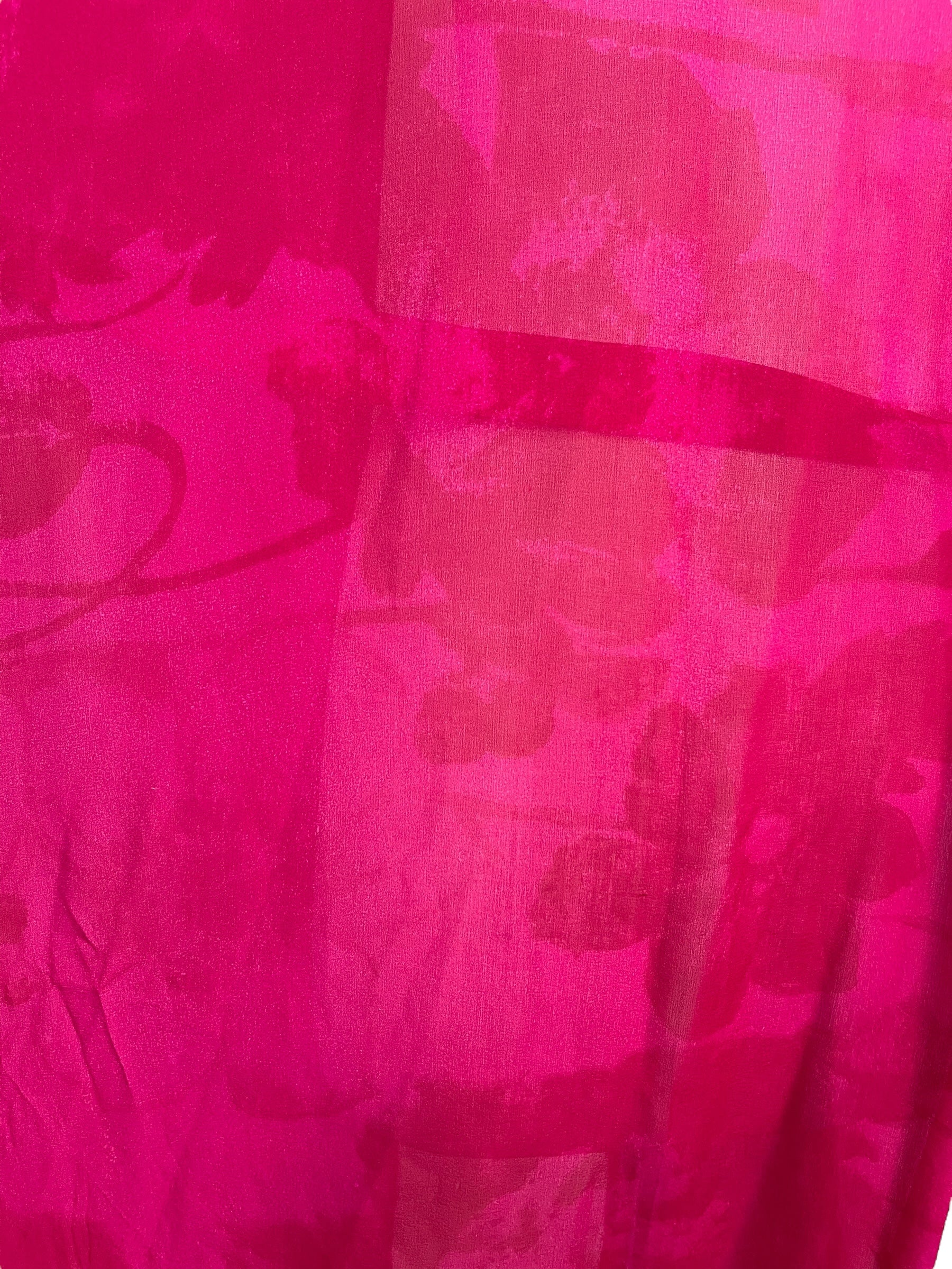 DEEANNS PRG6790 Sheer Avatar Long Pure Silk Kimono Sleeved Duster with Belt