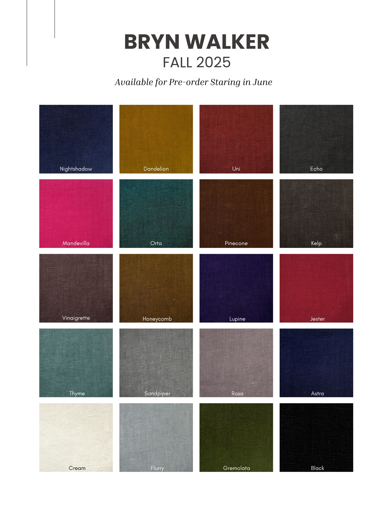 PRE ORDER Vinaigrette Fall 2025 Bryn Walker Heavy Linen Casbah Pants