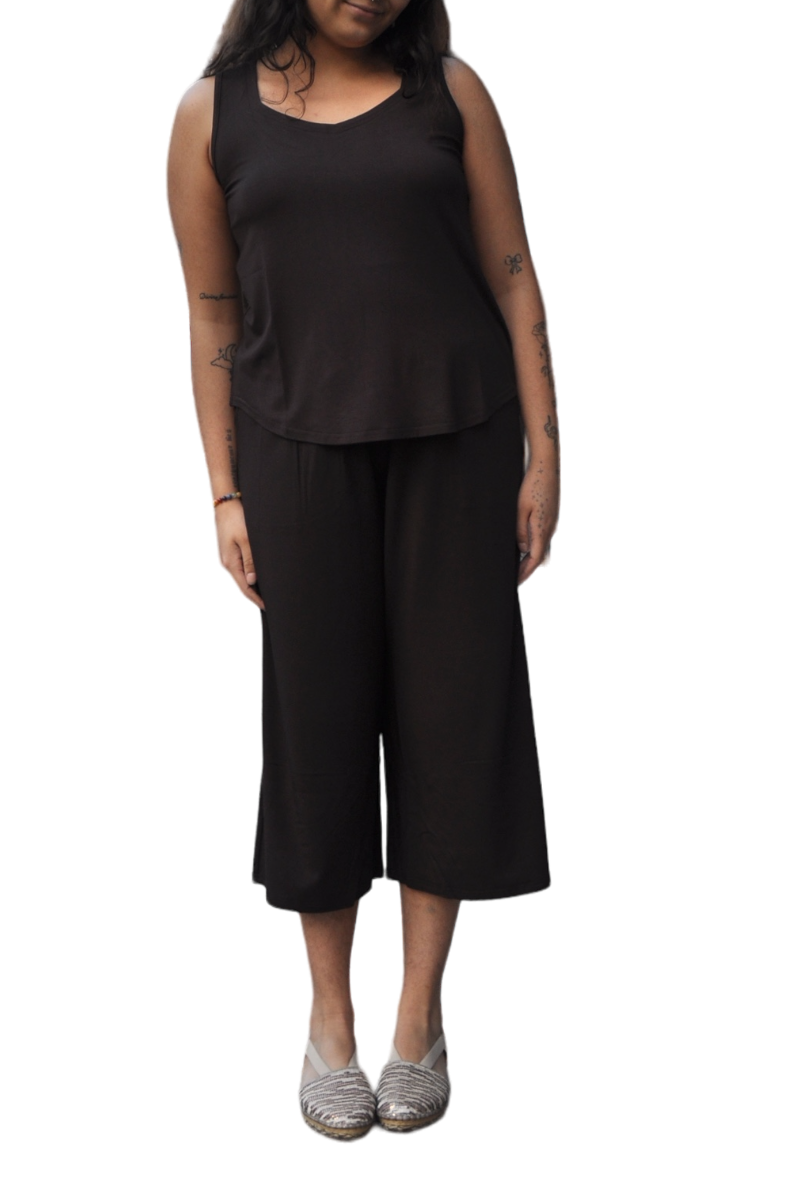 Coffee Brown Bamboo Gaylene Capri