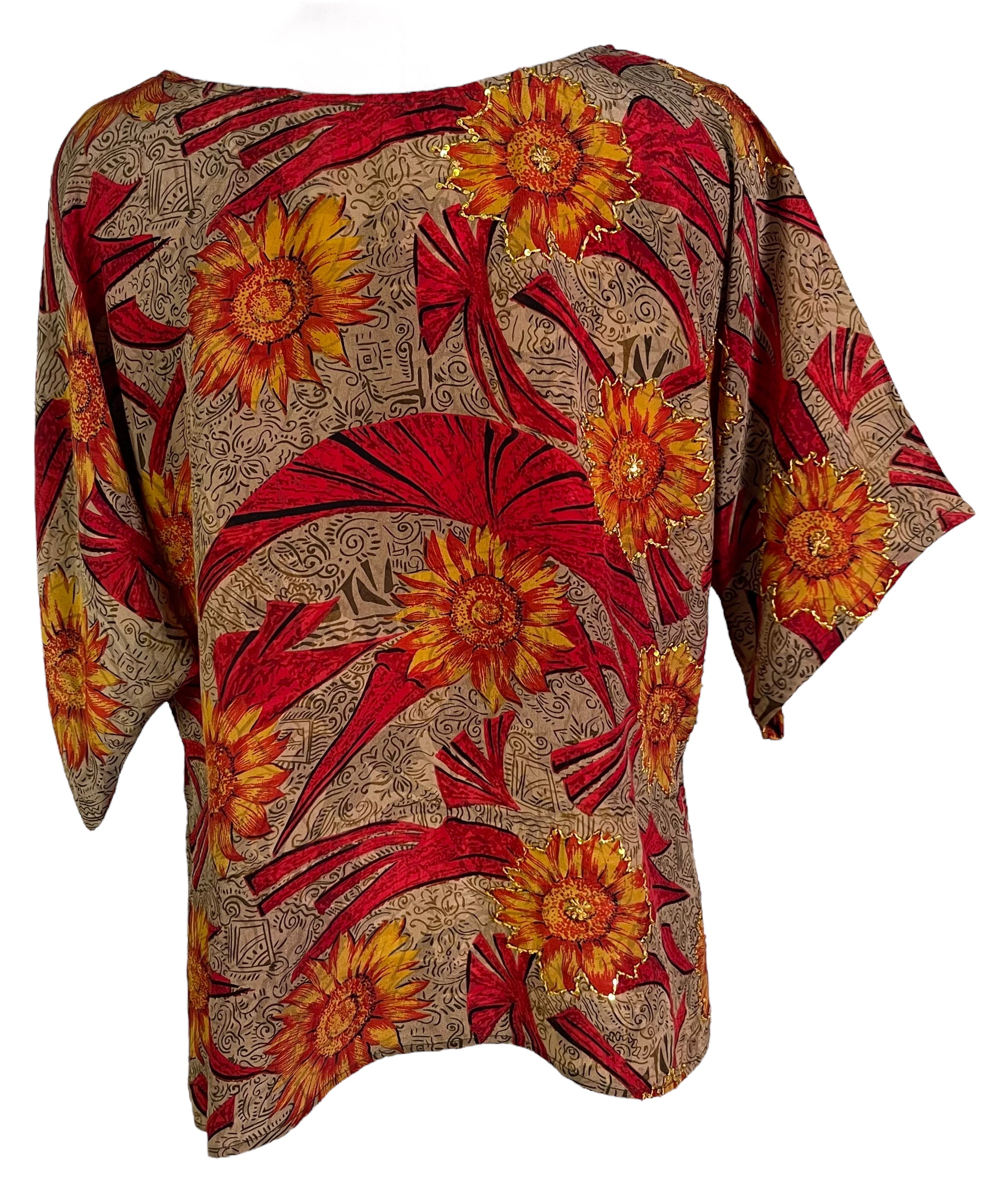 REVOLUTIONHER PRC6688 Avatar Pure Silk Side Slit Top