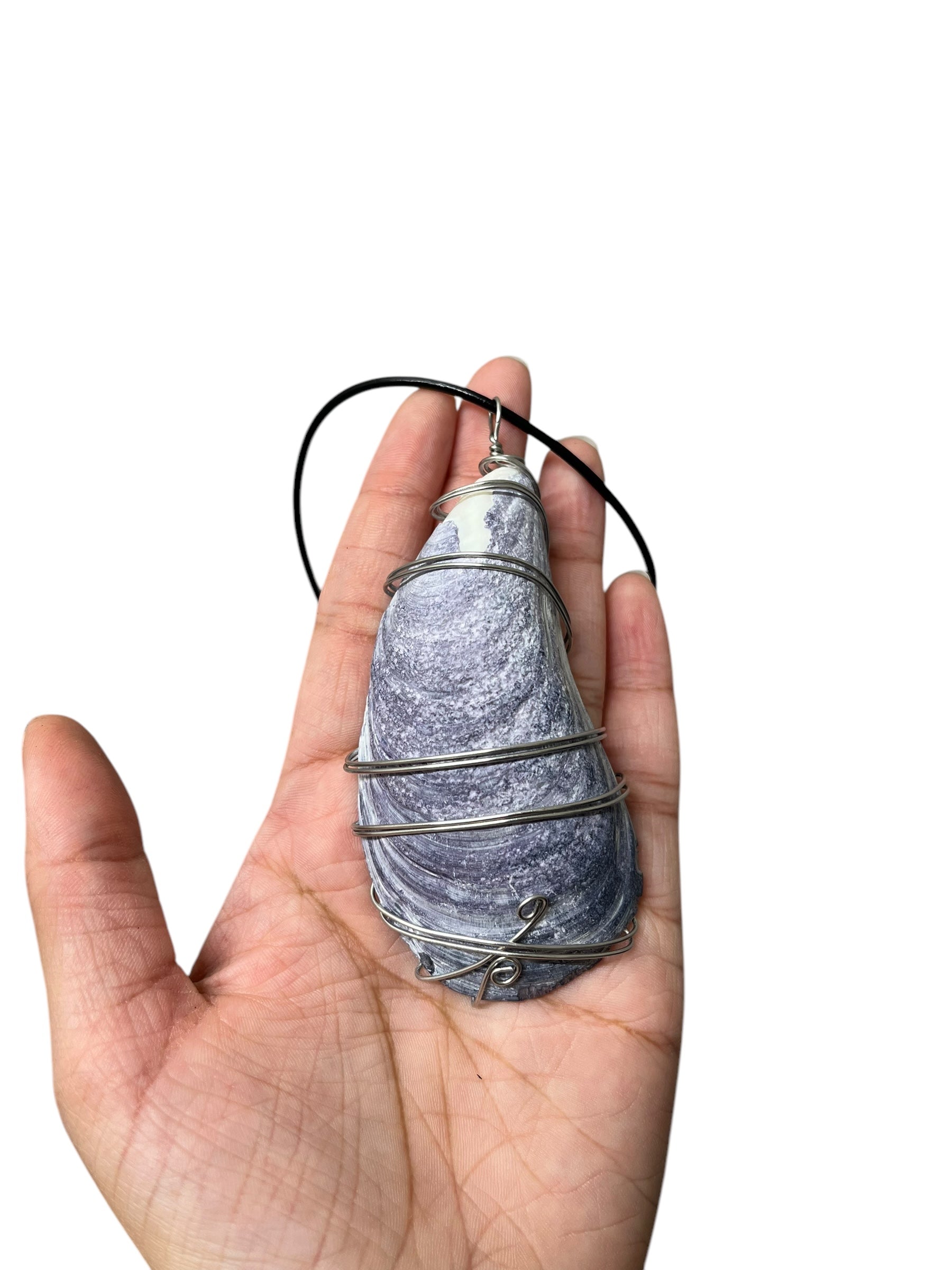 Large Newfoundland Shell Necklace - Silver