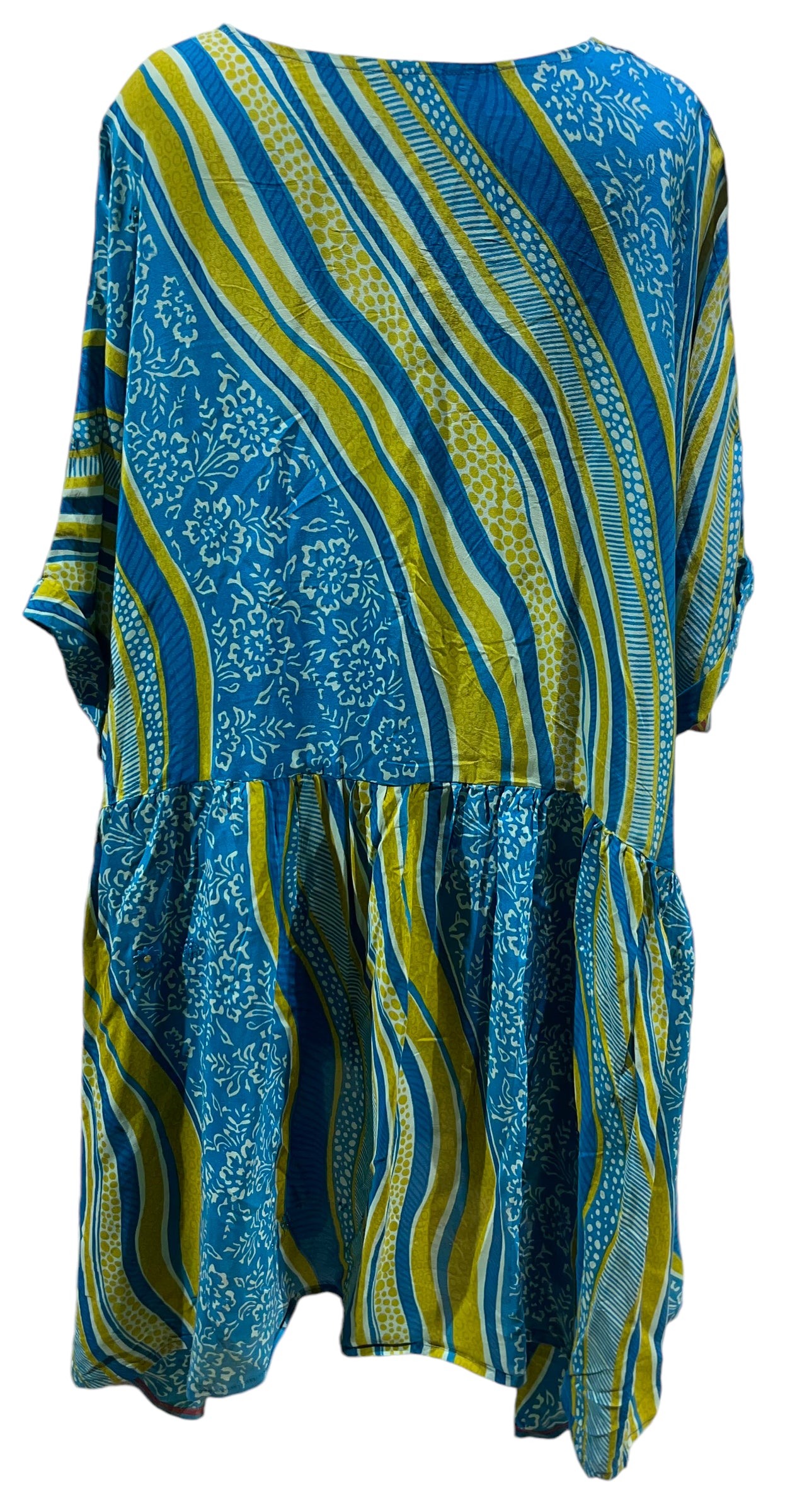 PRC5280 Avatar Pure Silk Boxy Babydoll Dress by sariKNOTsari – Handmade ethical Boxy Babydoll Dress from sariKNOTsari using upcycled silk. Designed in Canada for travel and slow fashion, loved from Toronto to LA to Sydney.