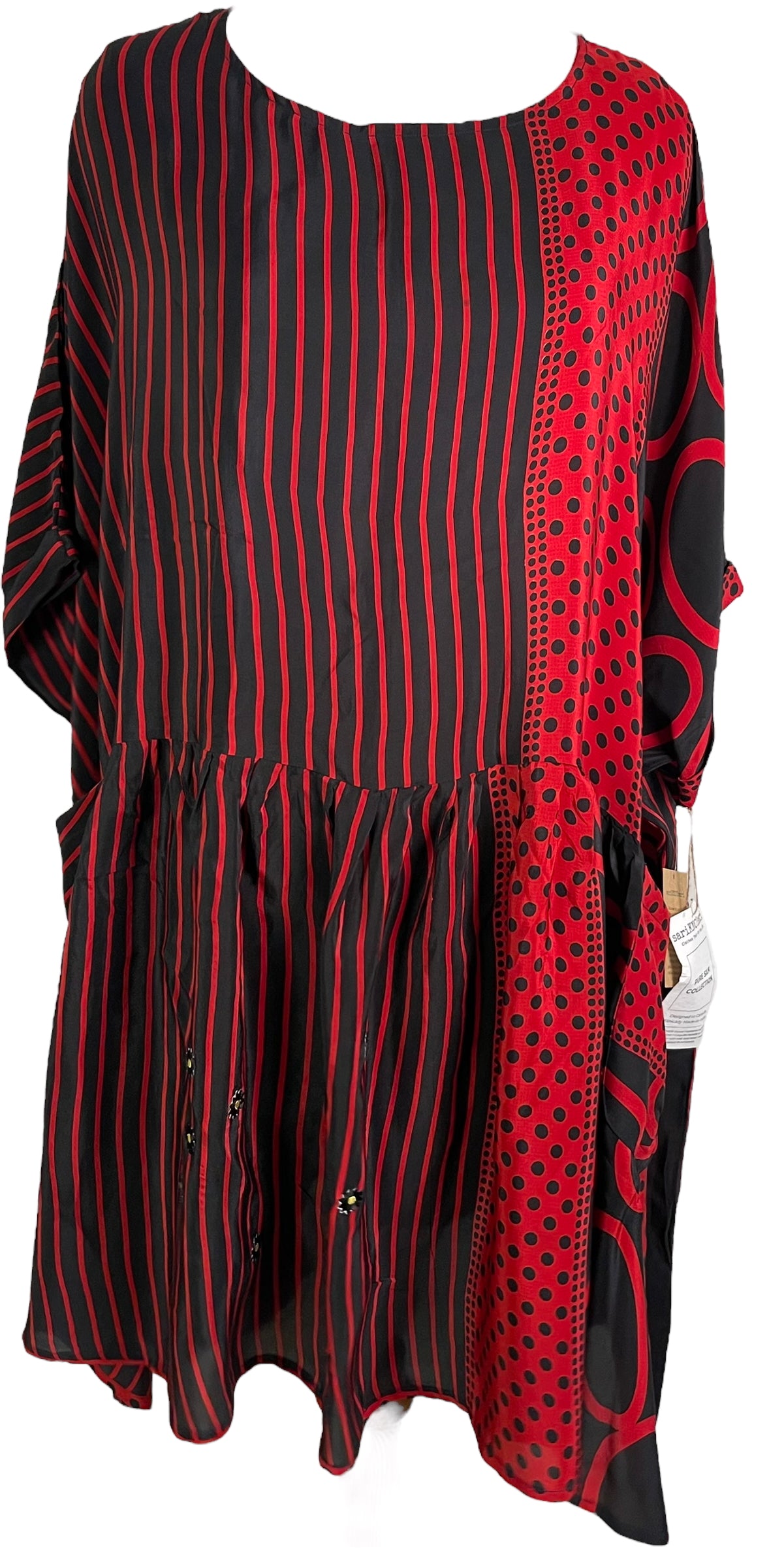 PRC6380 Wabi Sabi Pure Silk Boxy Babydoll Dress