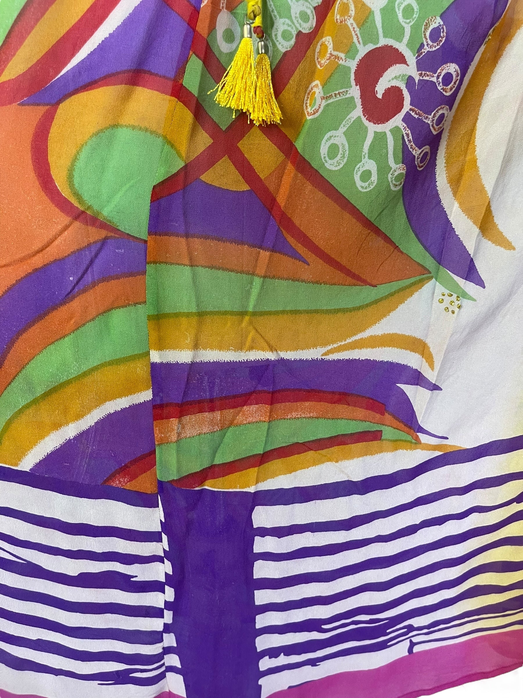 PRG6795 Sheer Wabi Sabi Pure Silk Maxi Kaftan