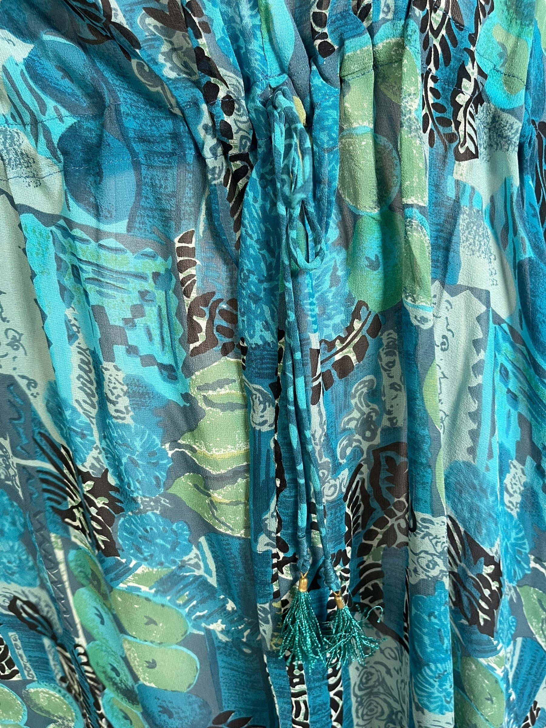 PRG6781 Sheer Wabi Sabi Pure Silk Maxi Kaftan