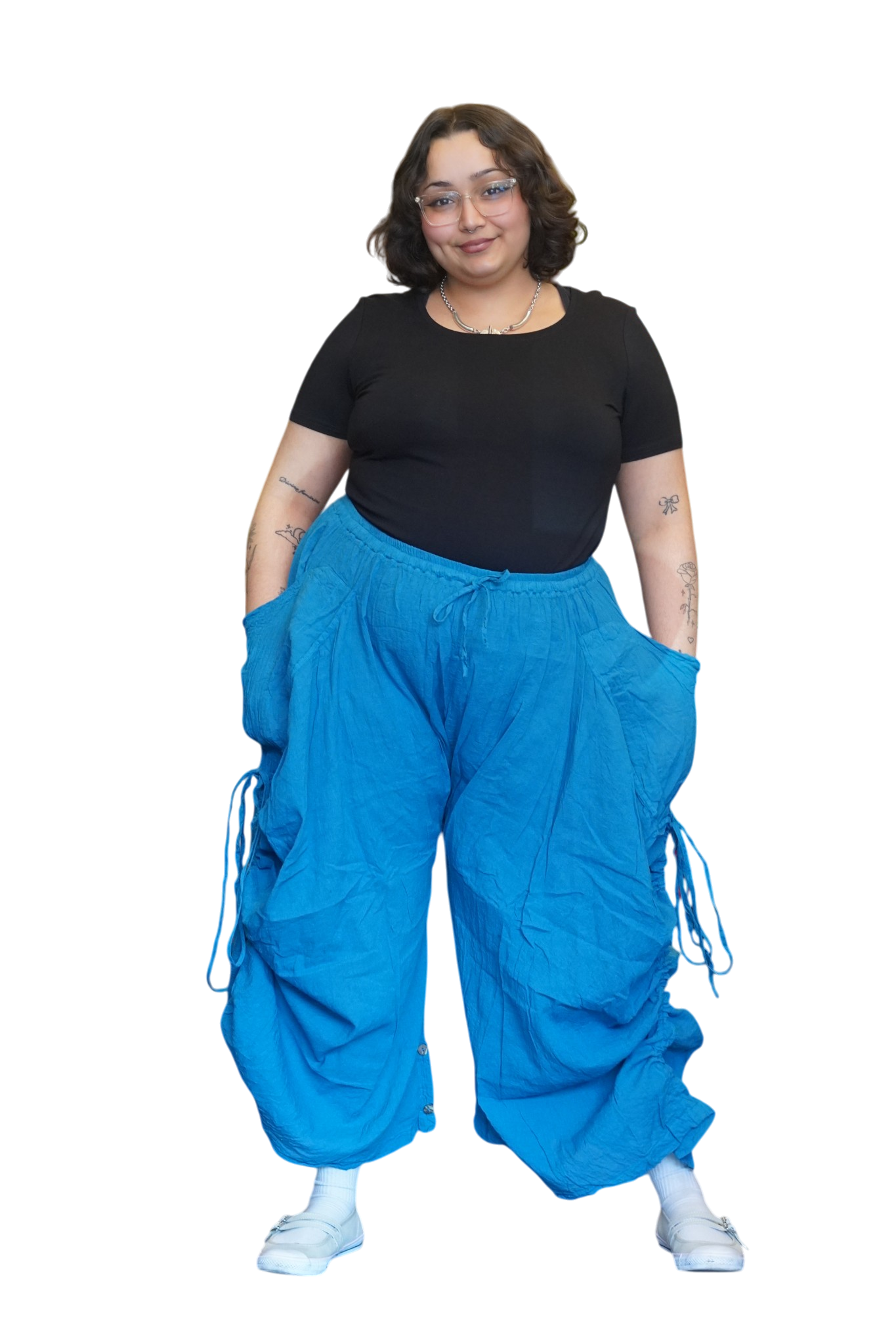 Demoiselle Blue Cotton Voile Tashi Versatile Pants/Skirt