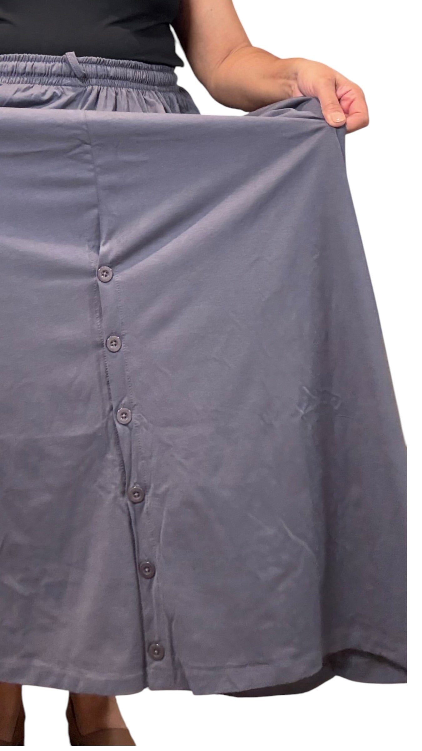 Light Grey Cotton Jersey Tashi Versatile Pants/Skirt