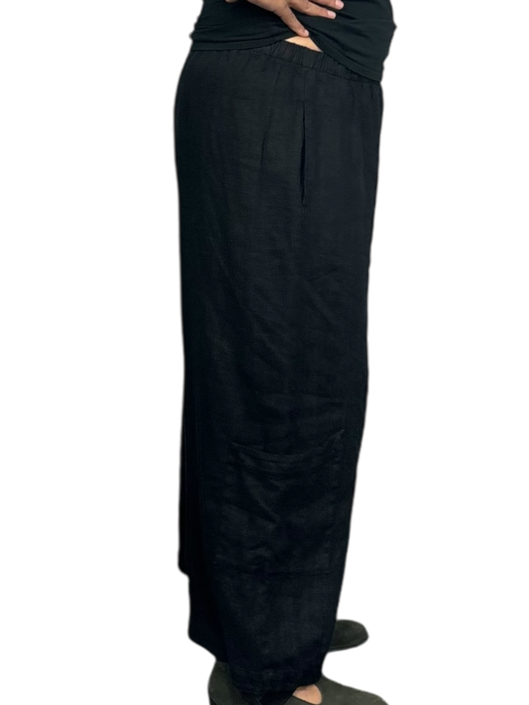 IN STOCK BLACK Fall 2026 Bryn Walker Heavy Linen Casbah Pants