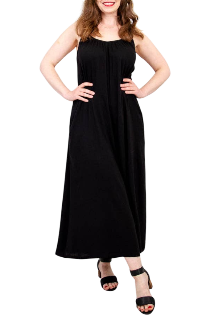 Joanna Black Linen Bamboo Jumpsuit