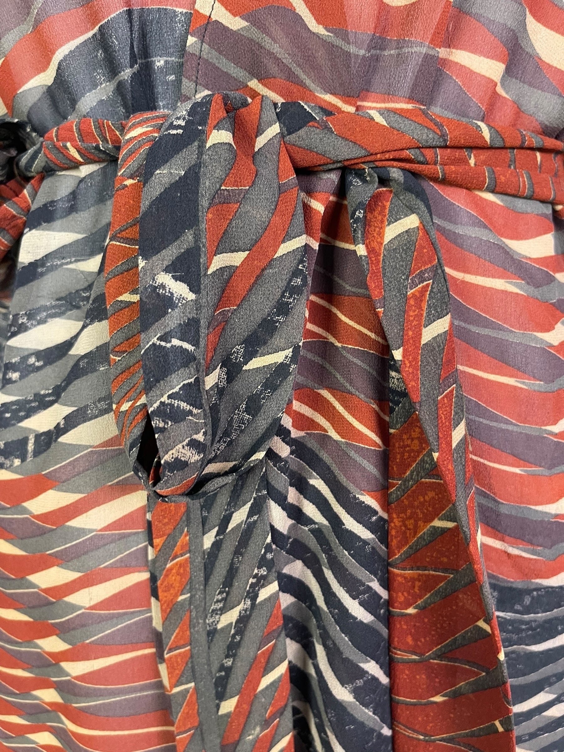 PRG7120 Sheer Avatar Pure Silk Kimono-Sleeved Jacket with Belt