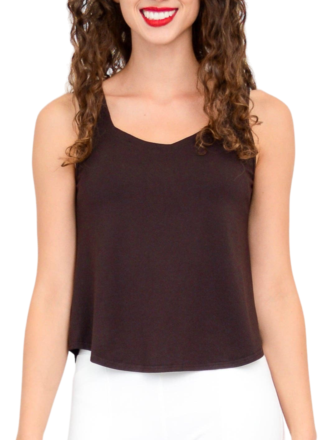 Coffee Brown Bamboo Ritzy Tank