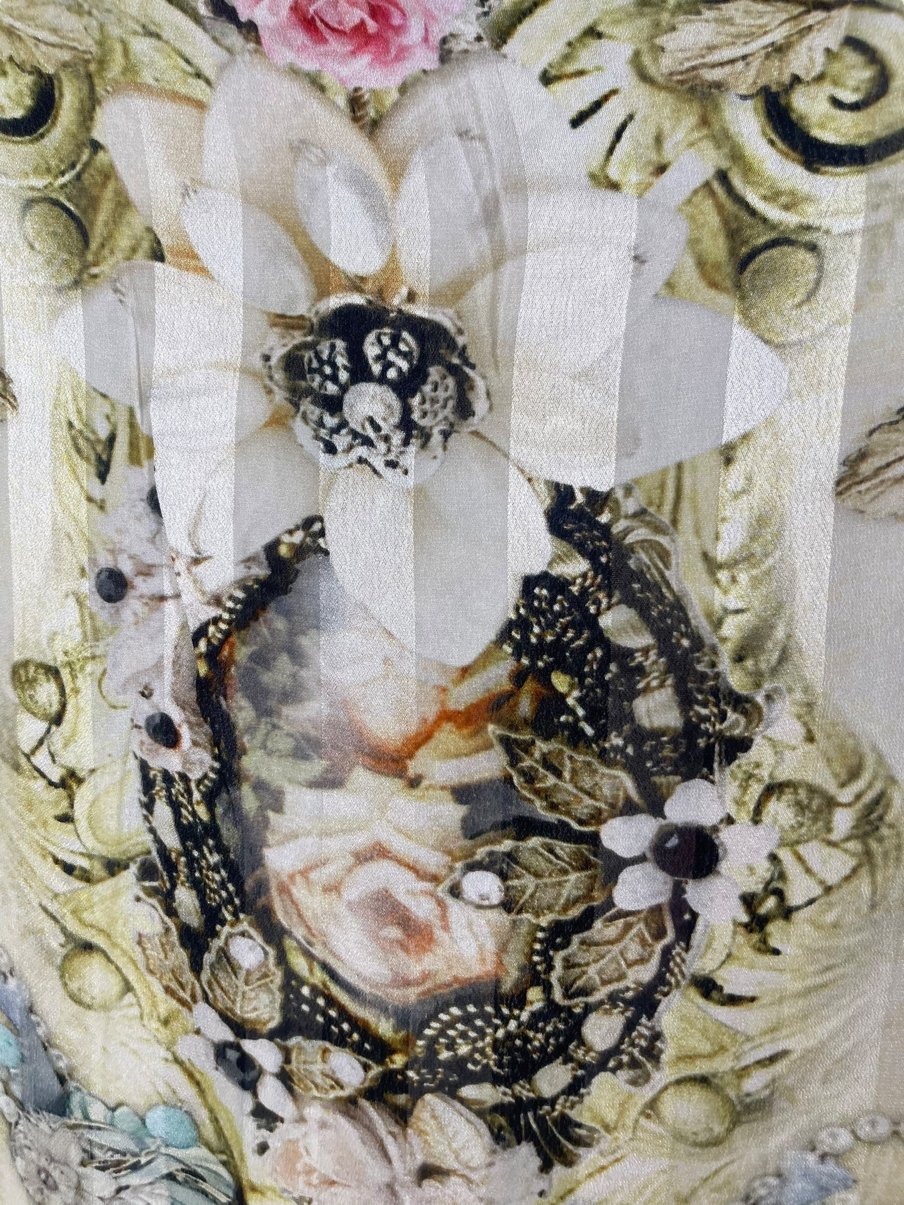 PRG6885 Sheer Avatar Pure Silk Short Kaftan Tunic without Slits