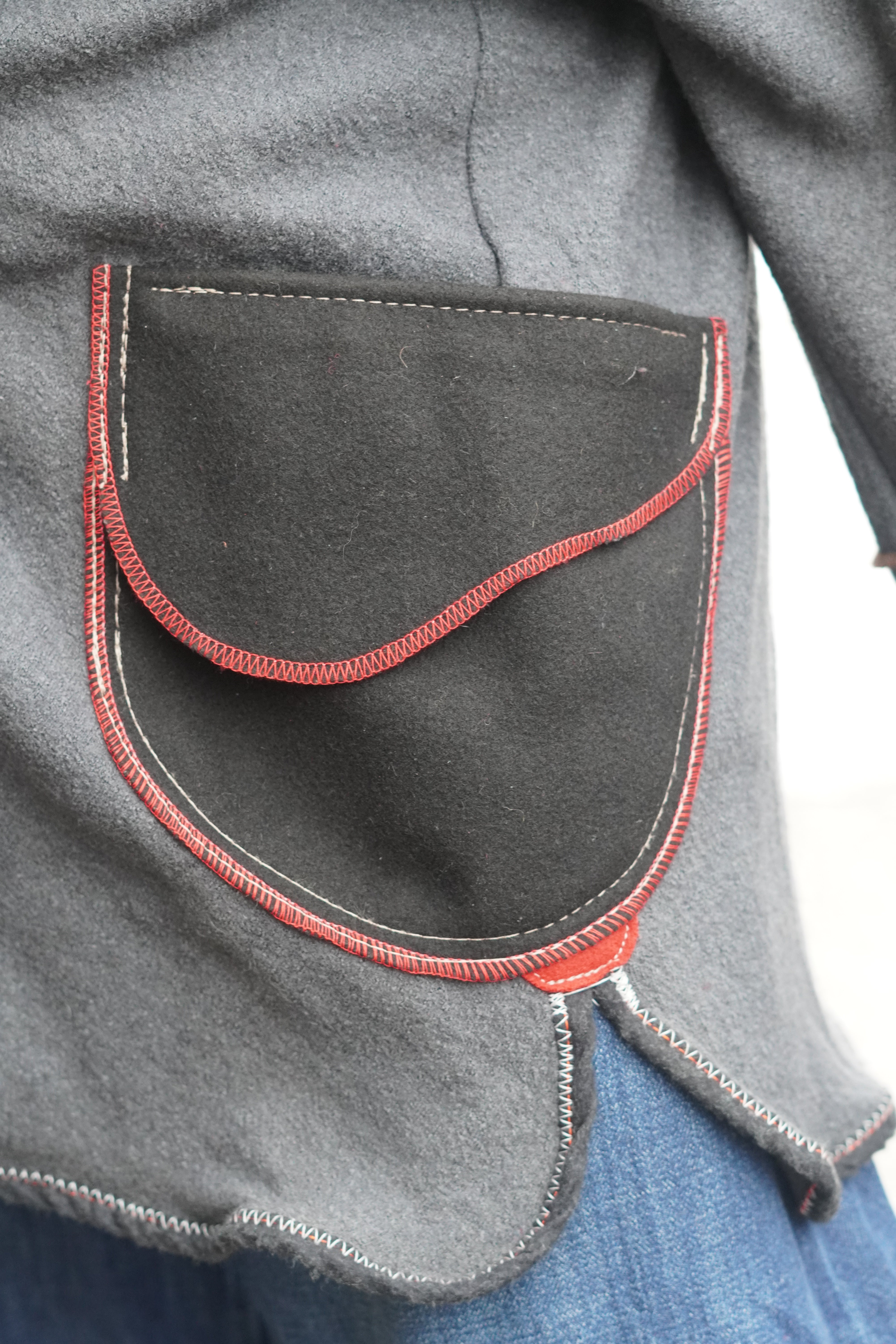 Lightweight Grey Boiled Wool Jacket by Pepin Designs