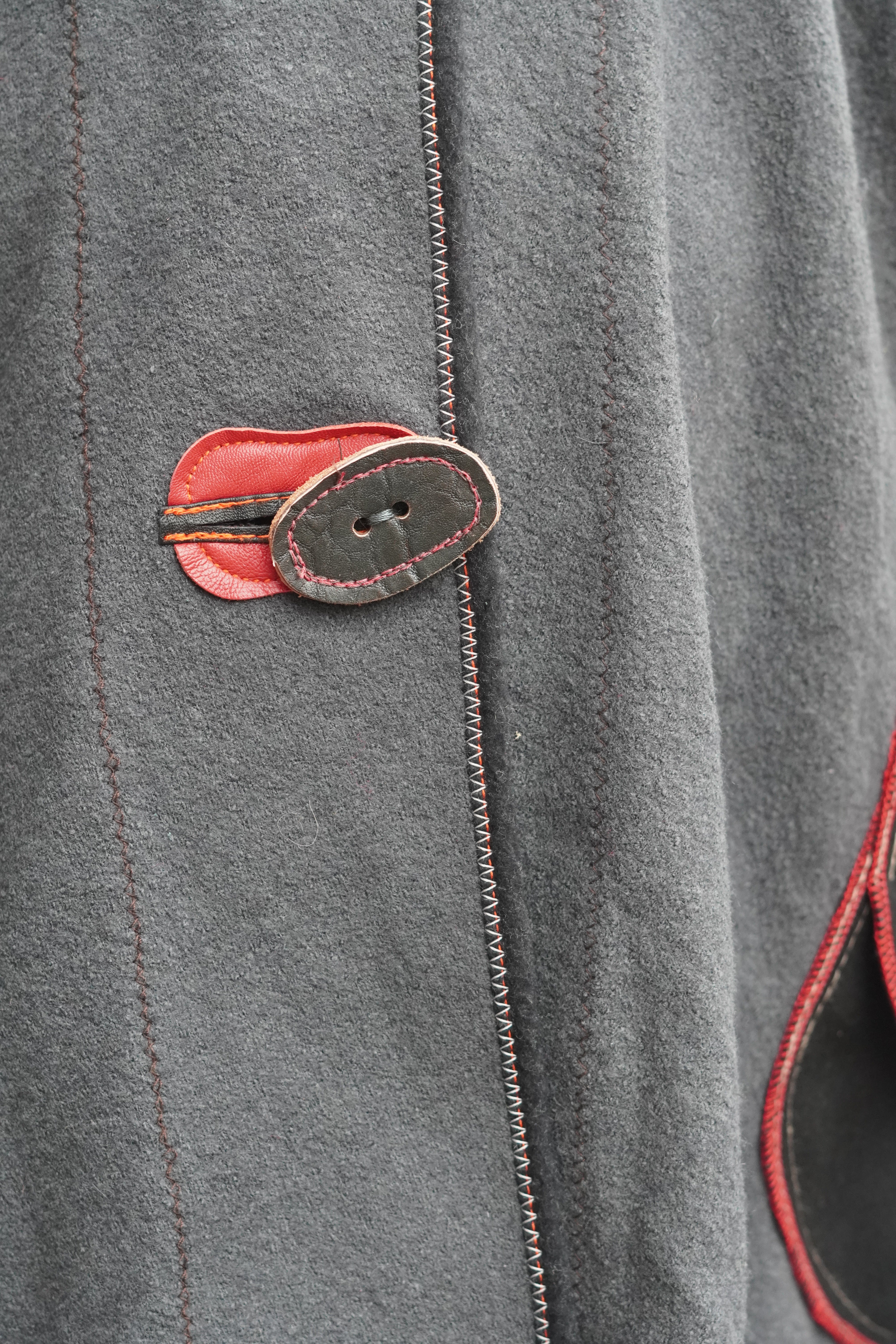 Lightweight Grey Boiled Wool Jacket by Pepin Designs