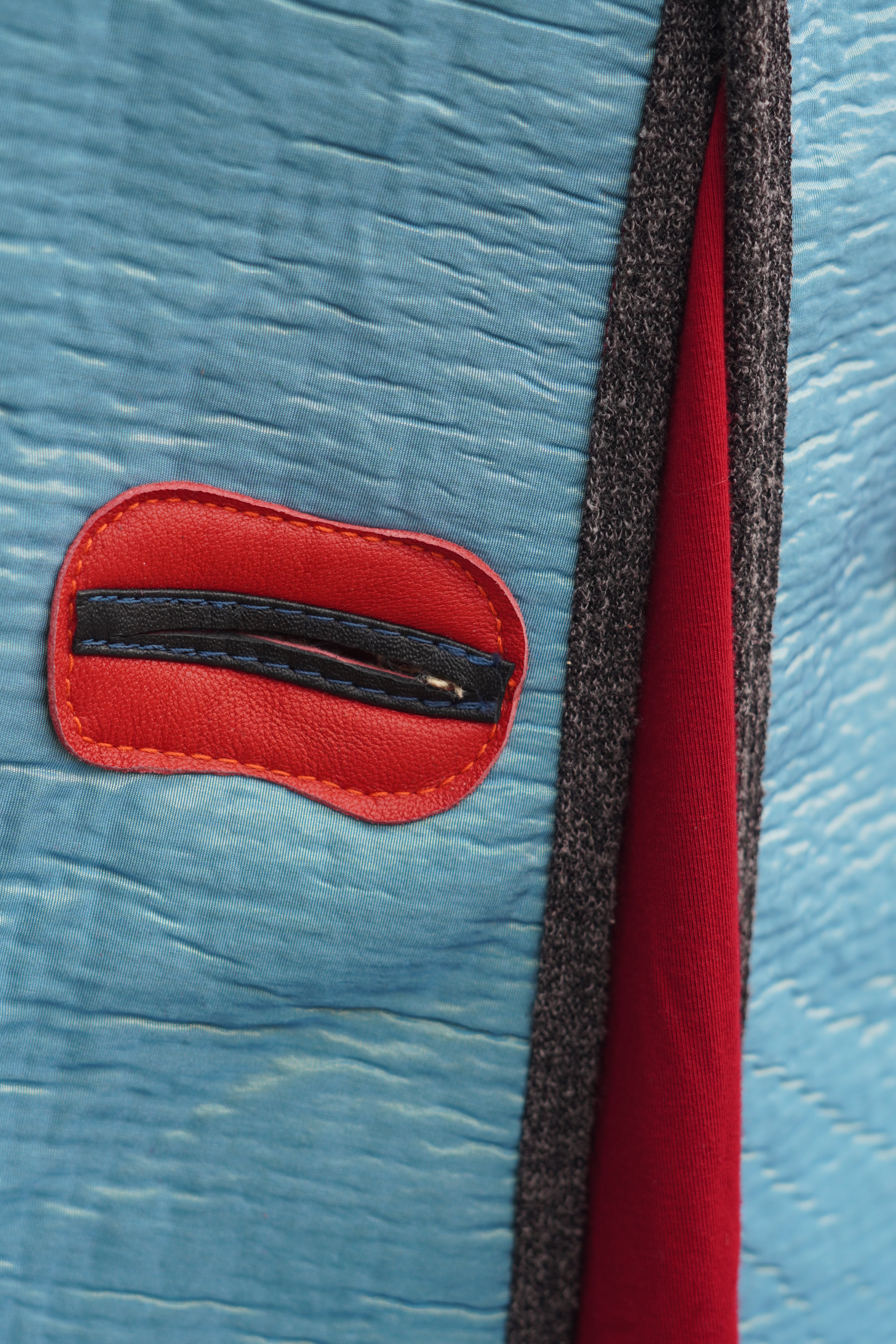 Magenta Multi-Material Wool and Suede Jacket by Pepin Designs #15