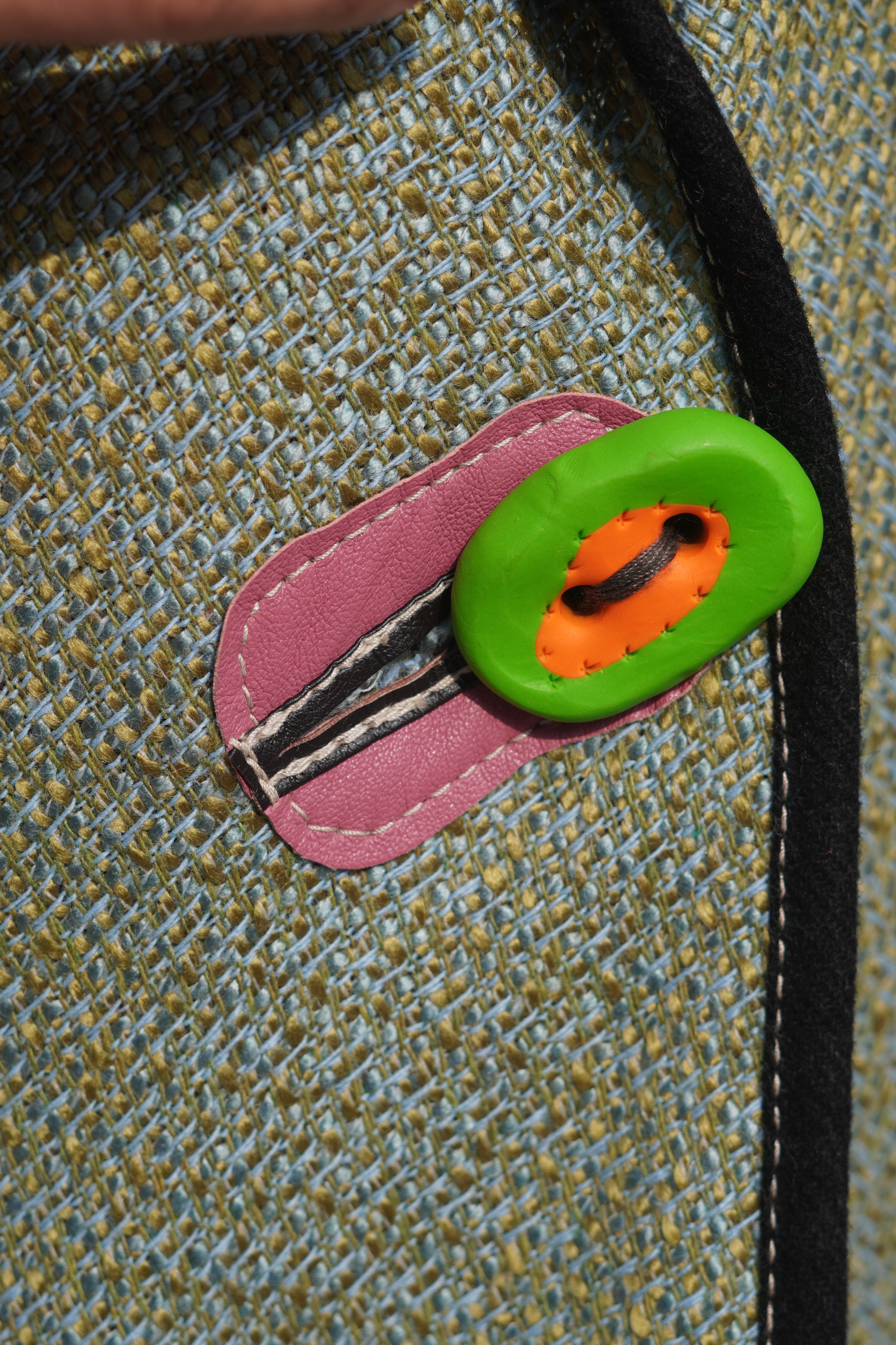 Tiffany Blue Felted Wool Colour-Block Coat by Pepin Designs #17