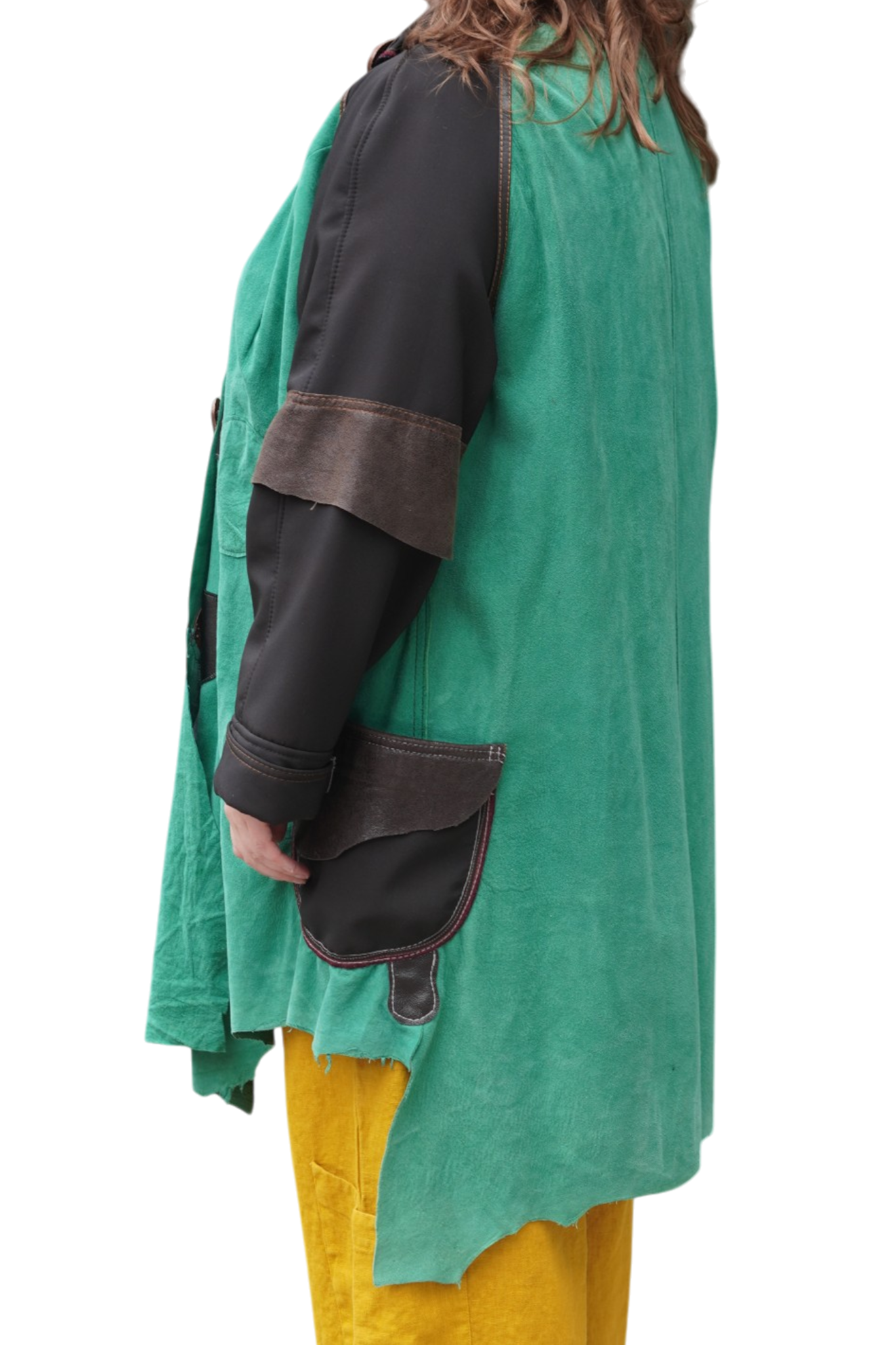 Leaf Green Lamb Suede Jacket by Pepin Designs #31
