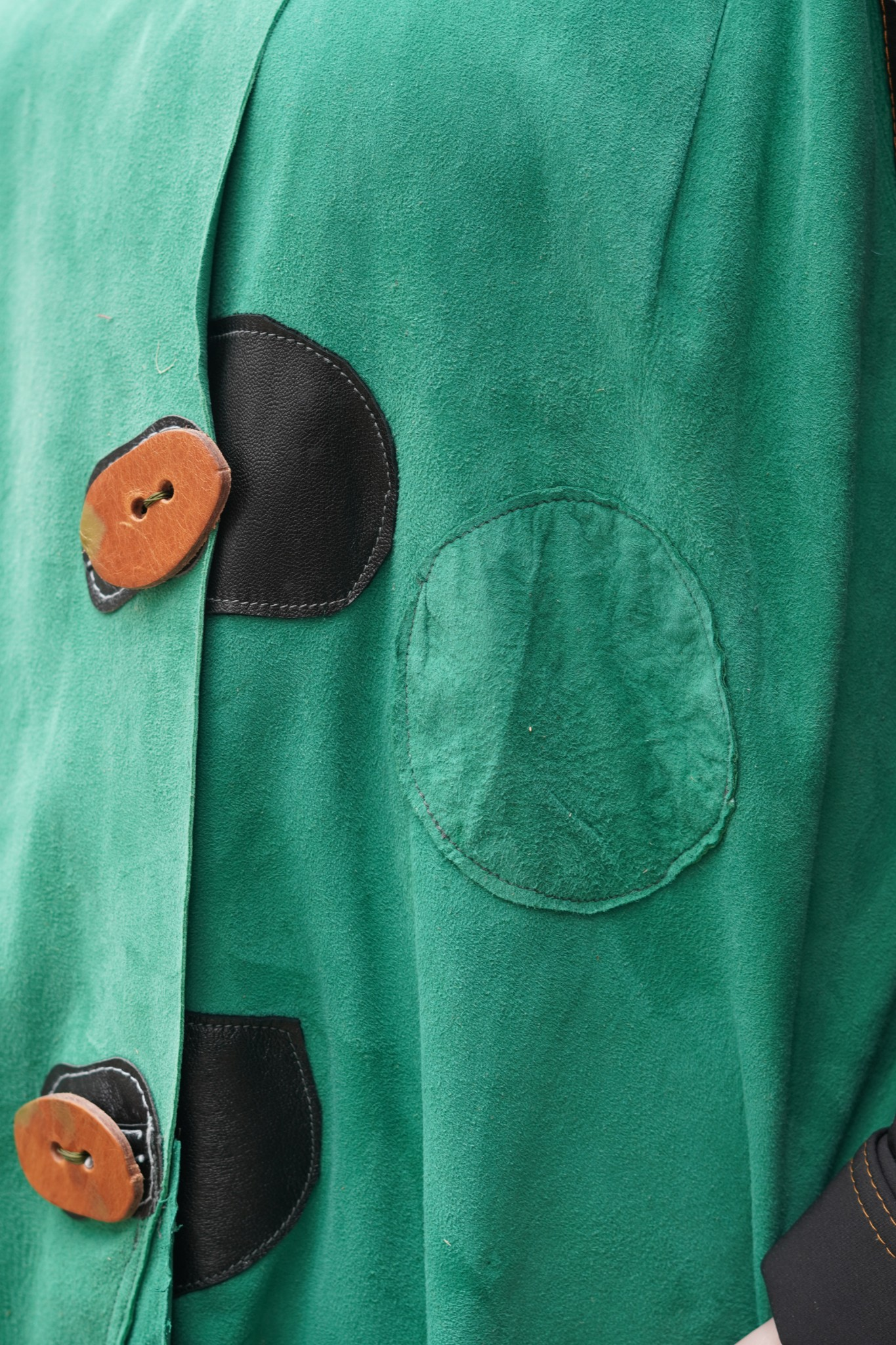 Leaf Green Lamb Suede Jacket by Pepin Designs #31