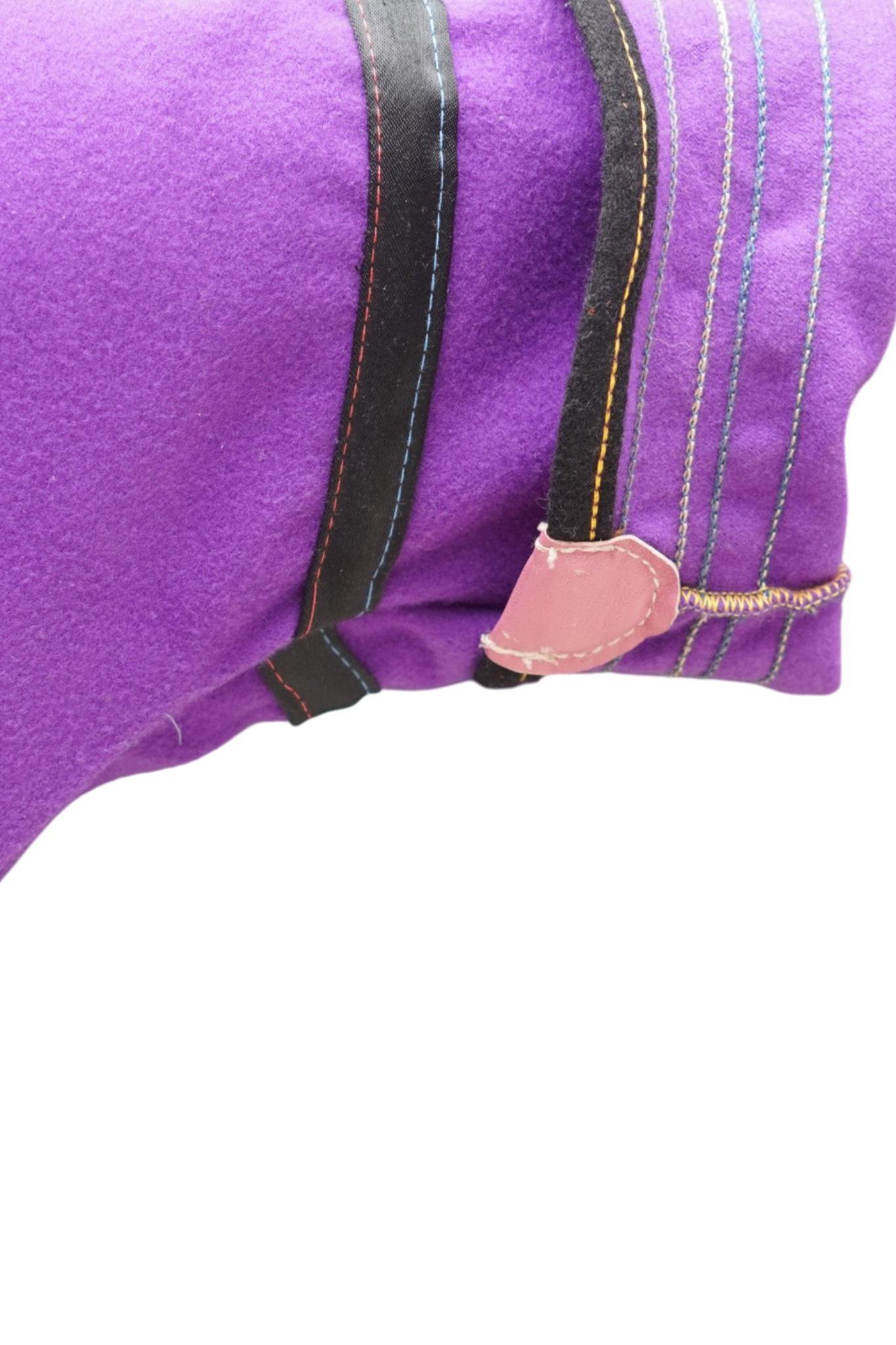 Purple Wool Jacket with Pink Leather Appliqué by Pepin Designs #32