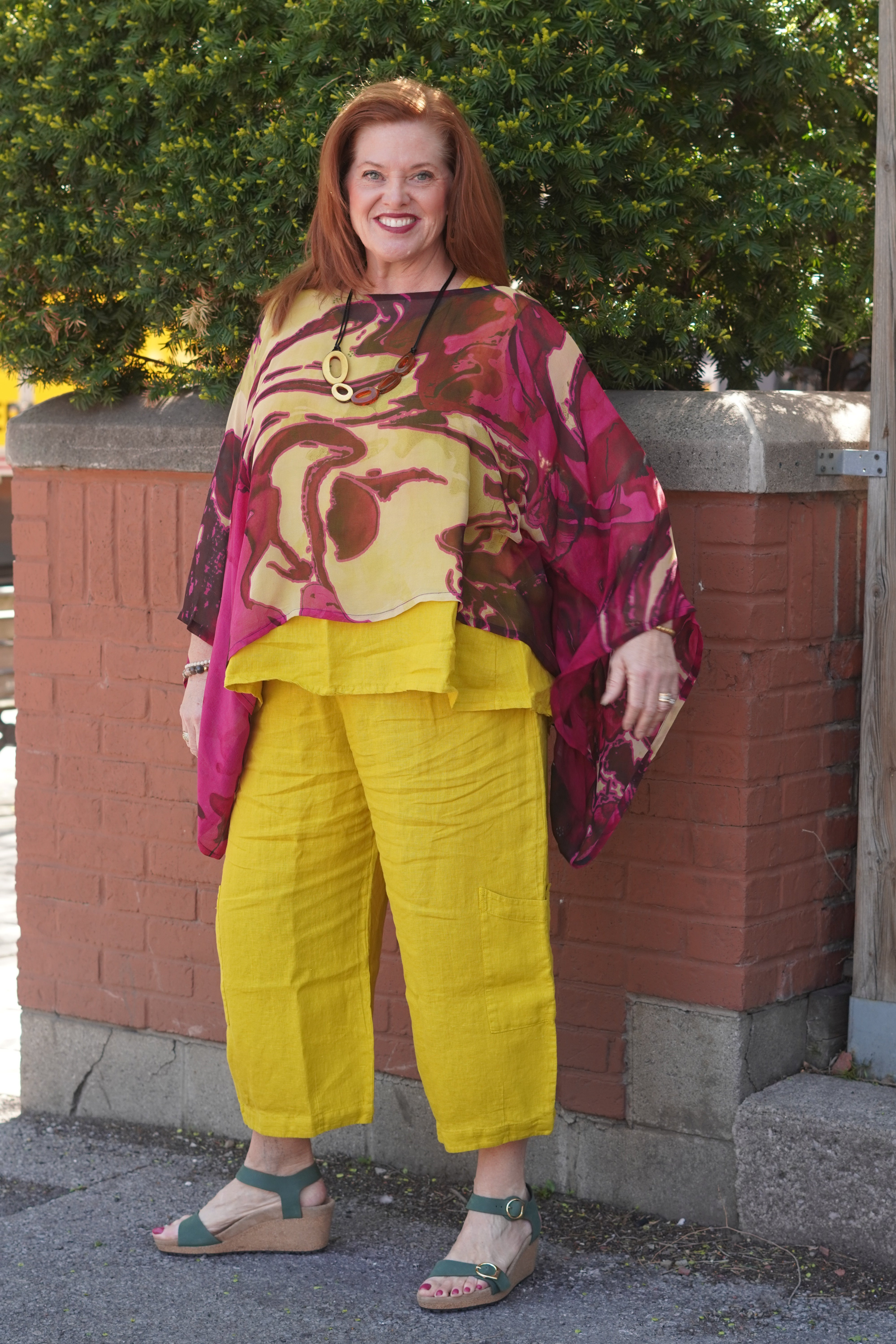 PRG9020 Sheer Wabi Sabi Pure Silk Kimono-Sleeved Top