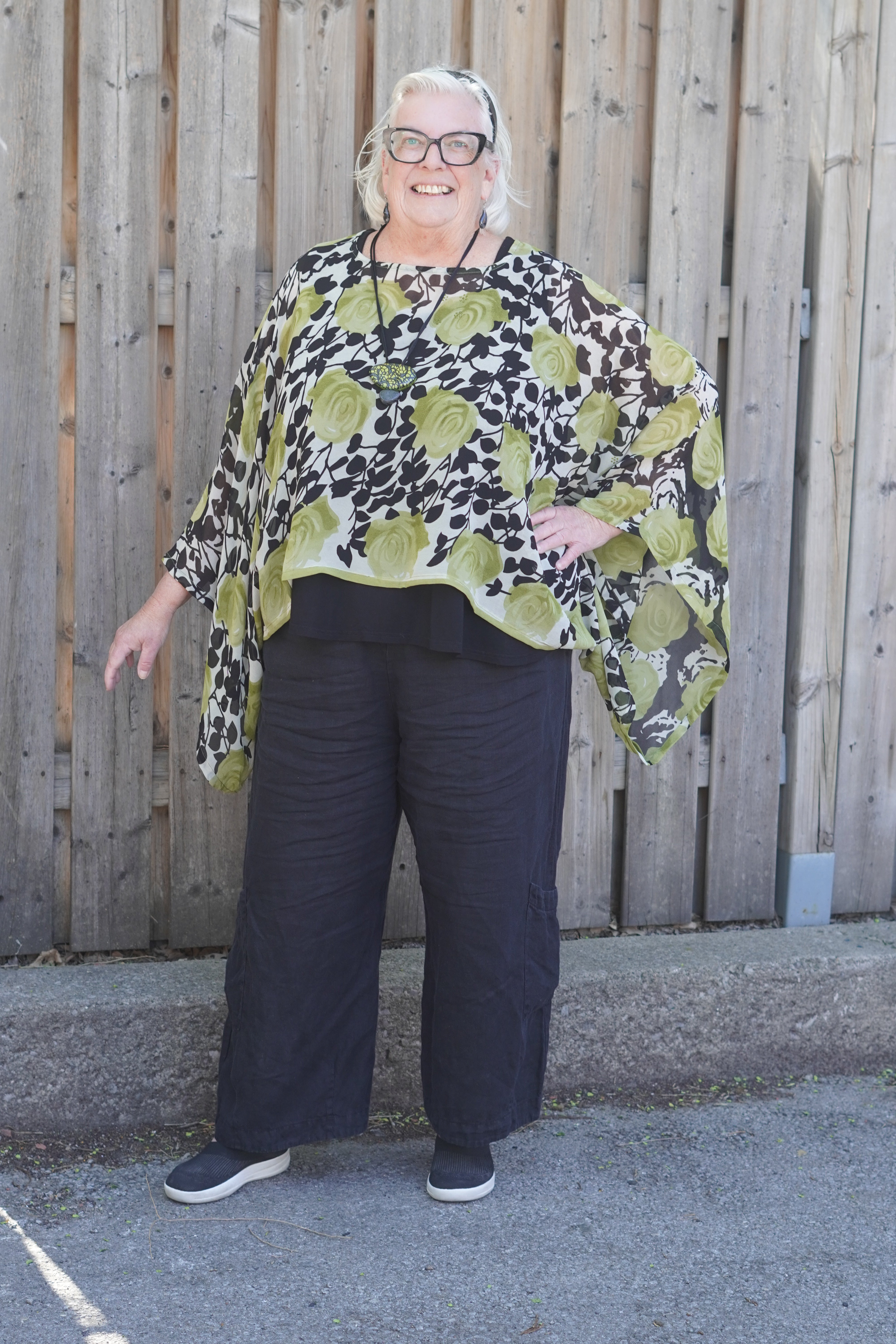 Releases Sunday at 8pm EST PRG9030 Sheer Avatar Pure Silk Kimono-Sleeved Top