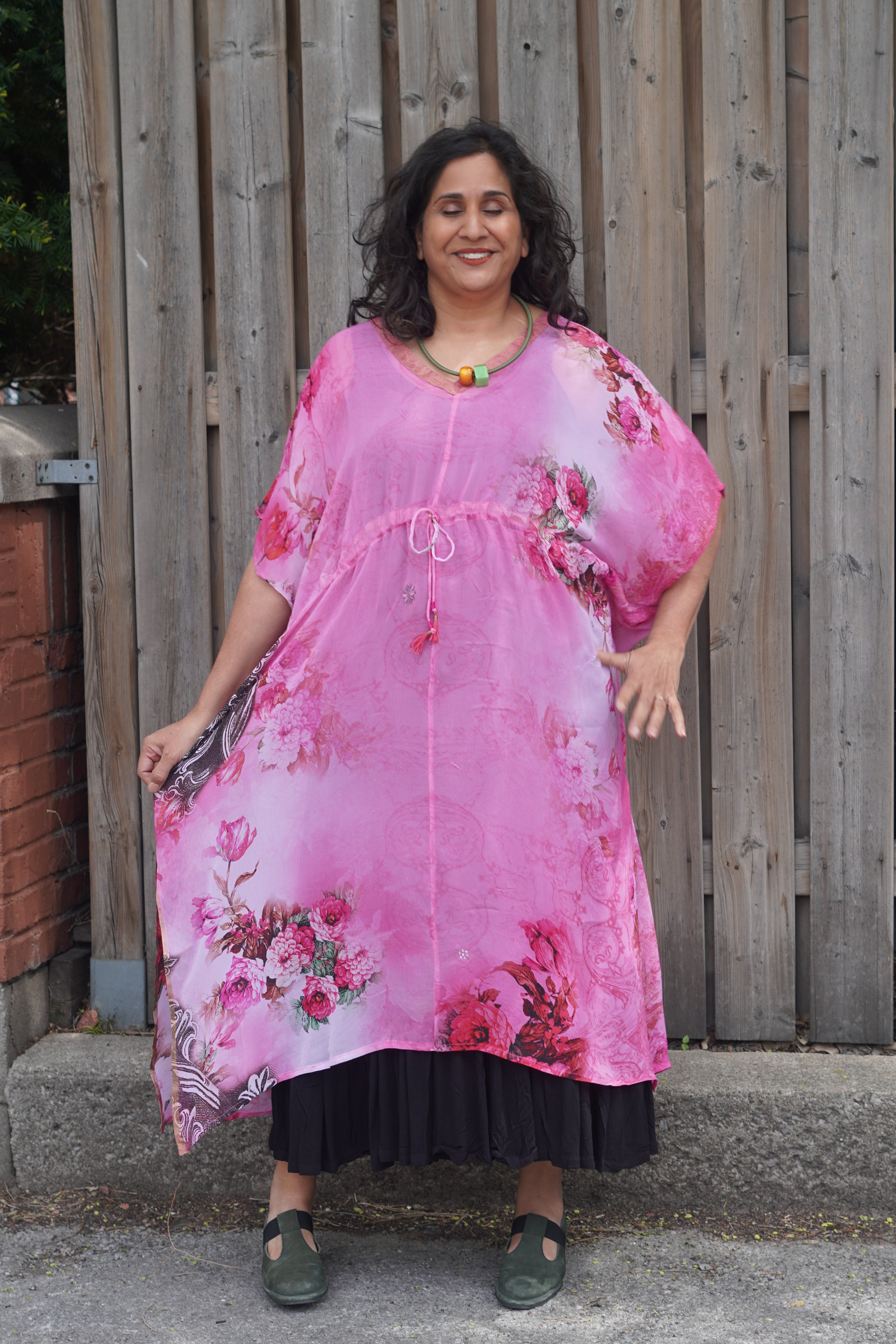 PRG8951 Sheer Avatar Pure Silk Maxi Kaftan