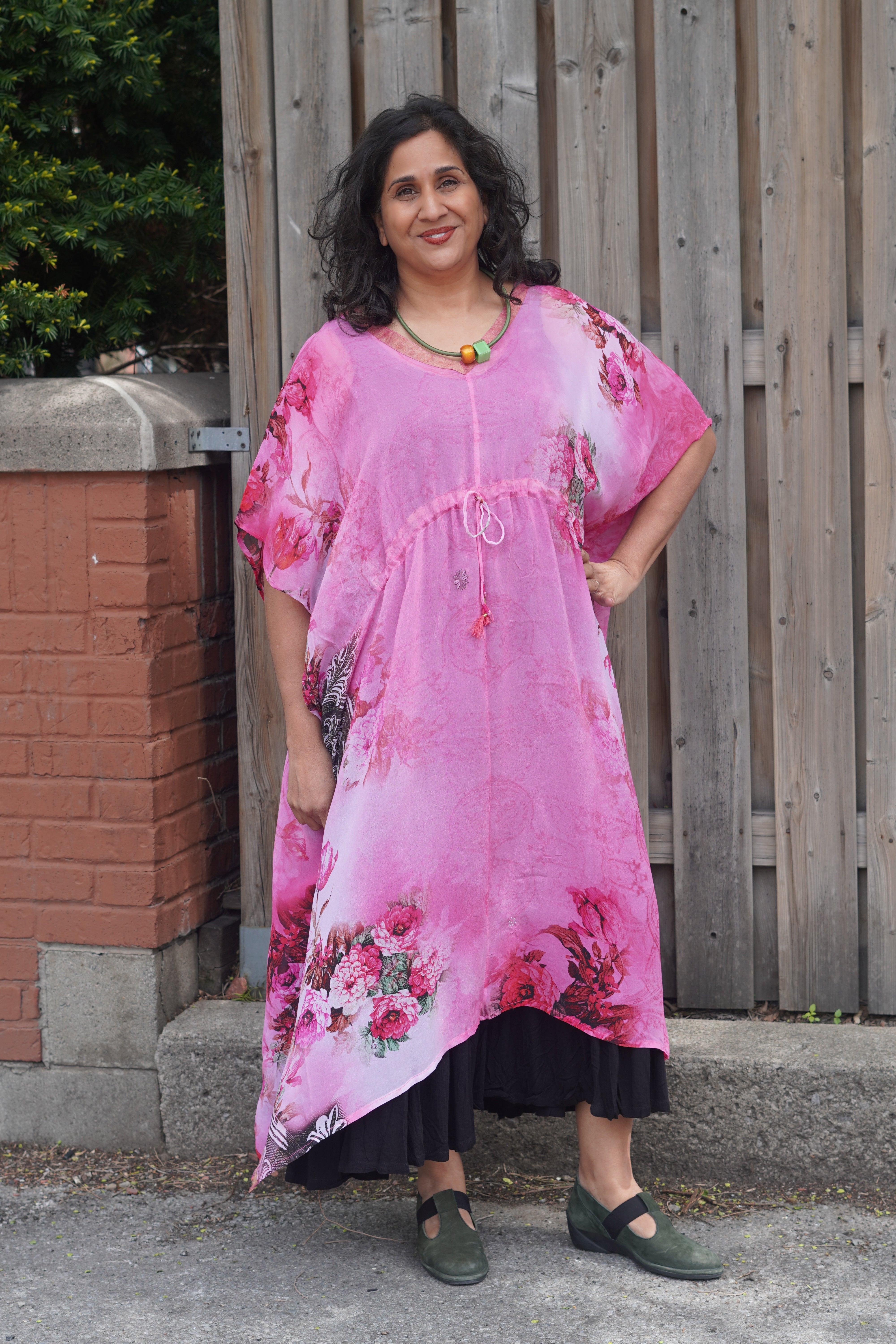 PRG8951 Sheer Avatar Pure Silk Maxi Kaftan