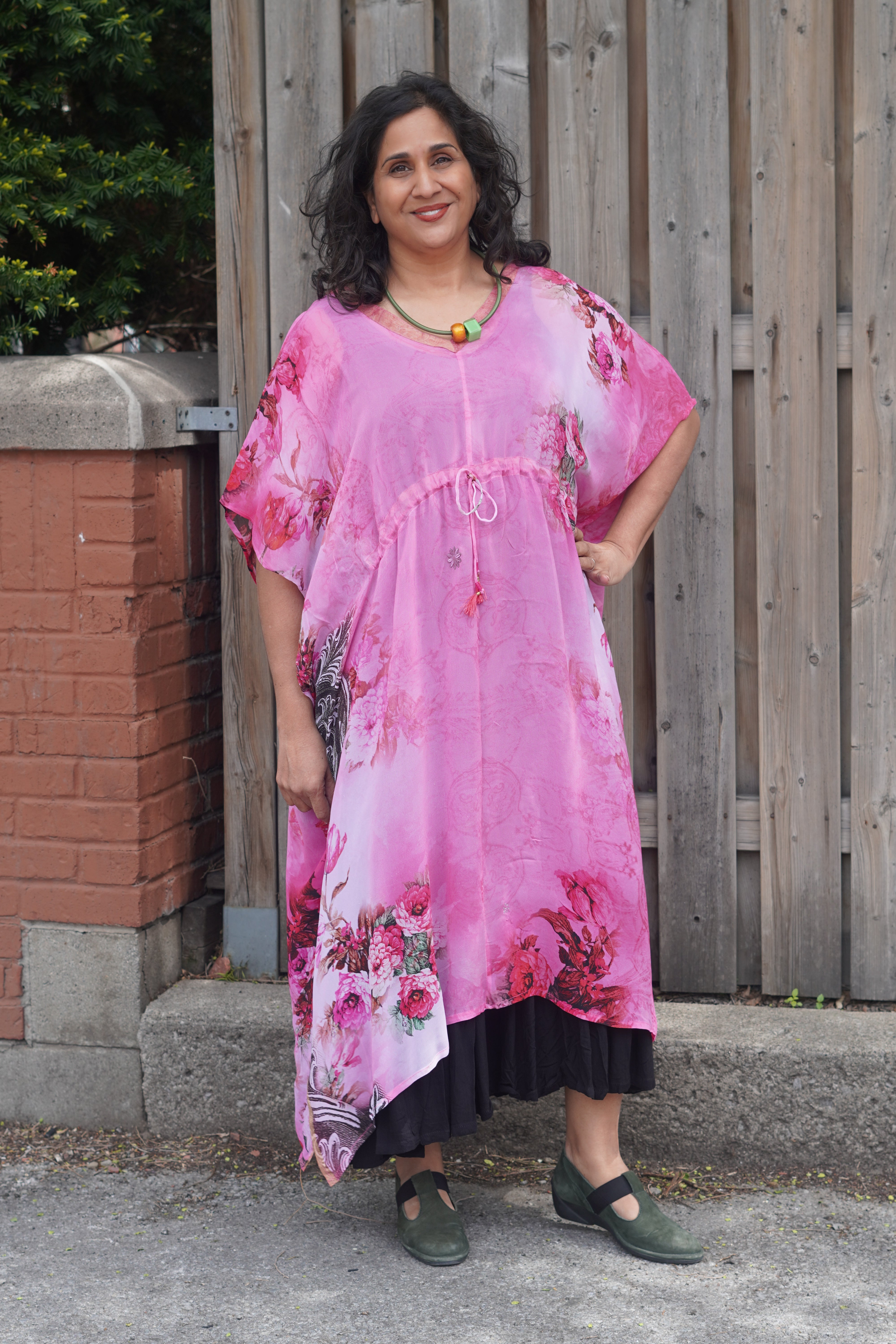 PRG8951 Sheer Avatar Pure Silk Maxi Kaftan