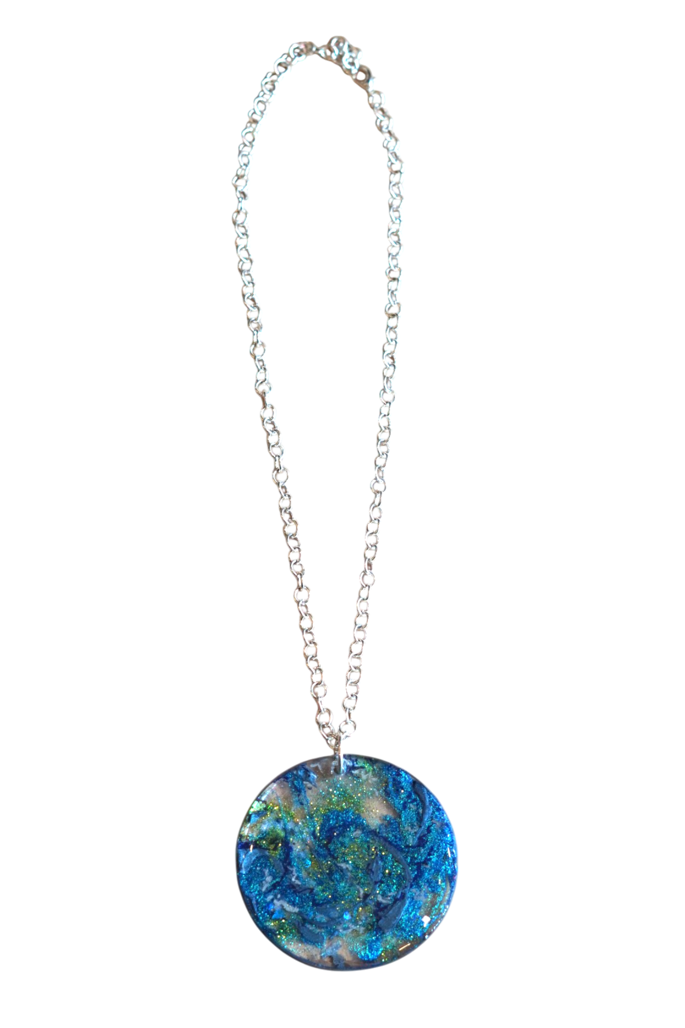 Blue and Teal Sparkle Pendant