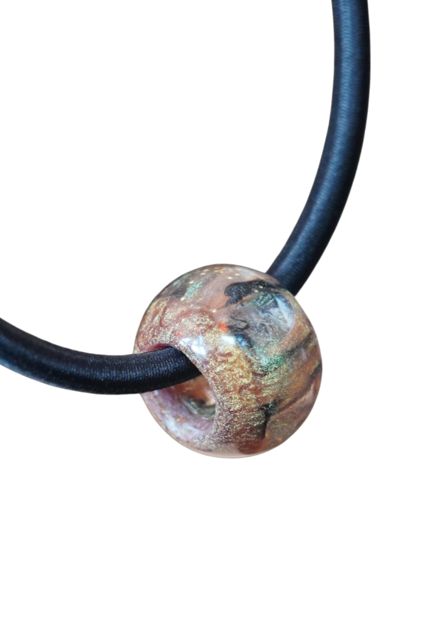 Cooper, Black and Chartreuse Shimmer Bead
