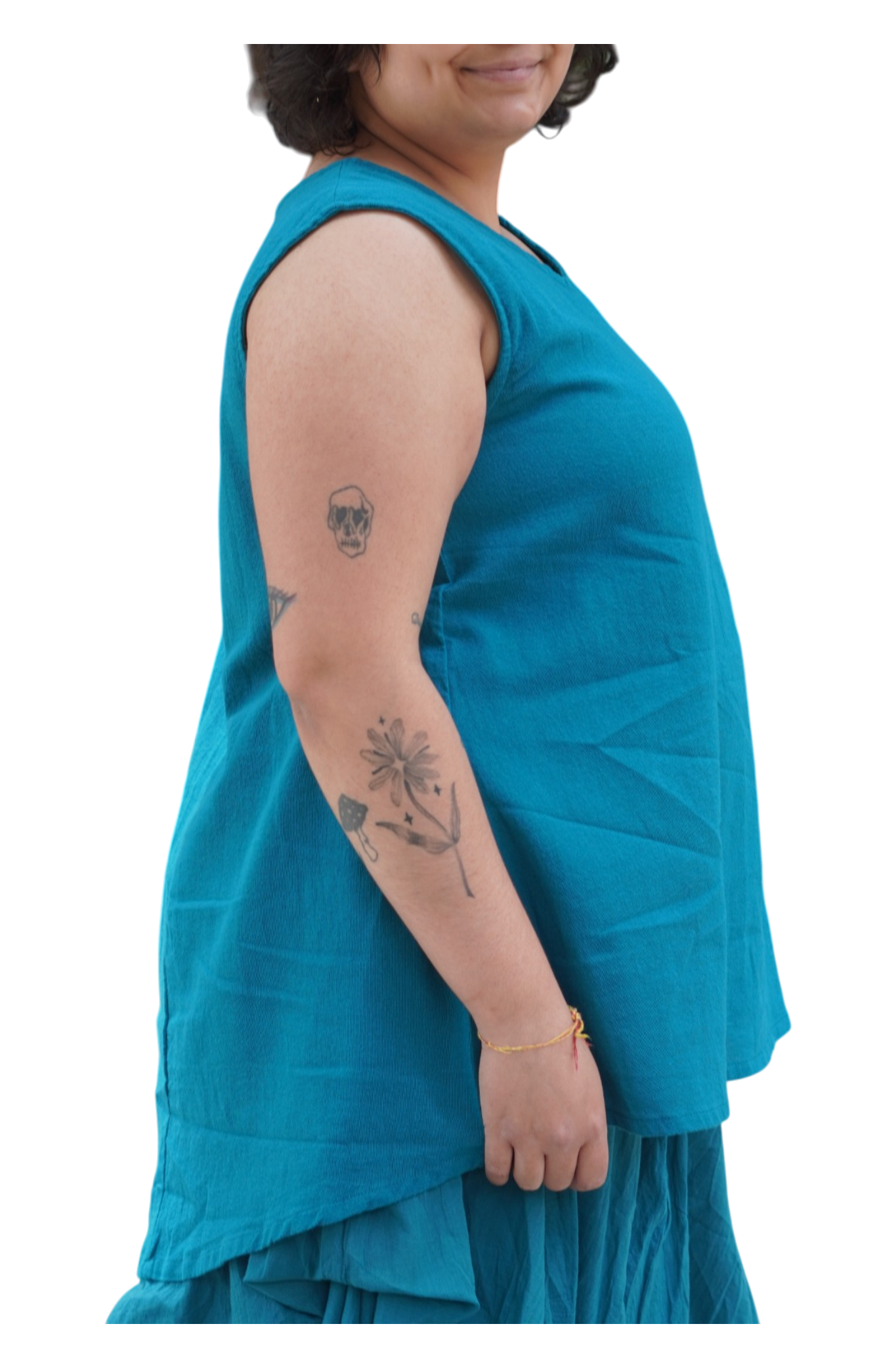 Teal Cotton Swing Tank Top