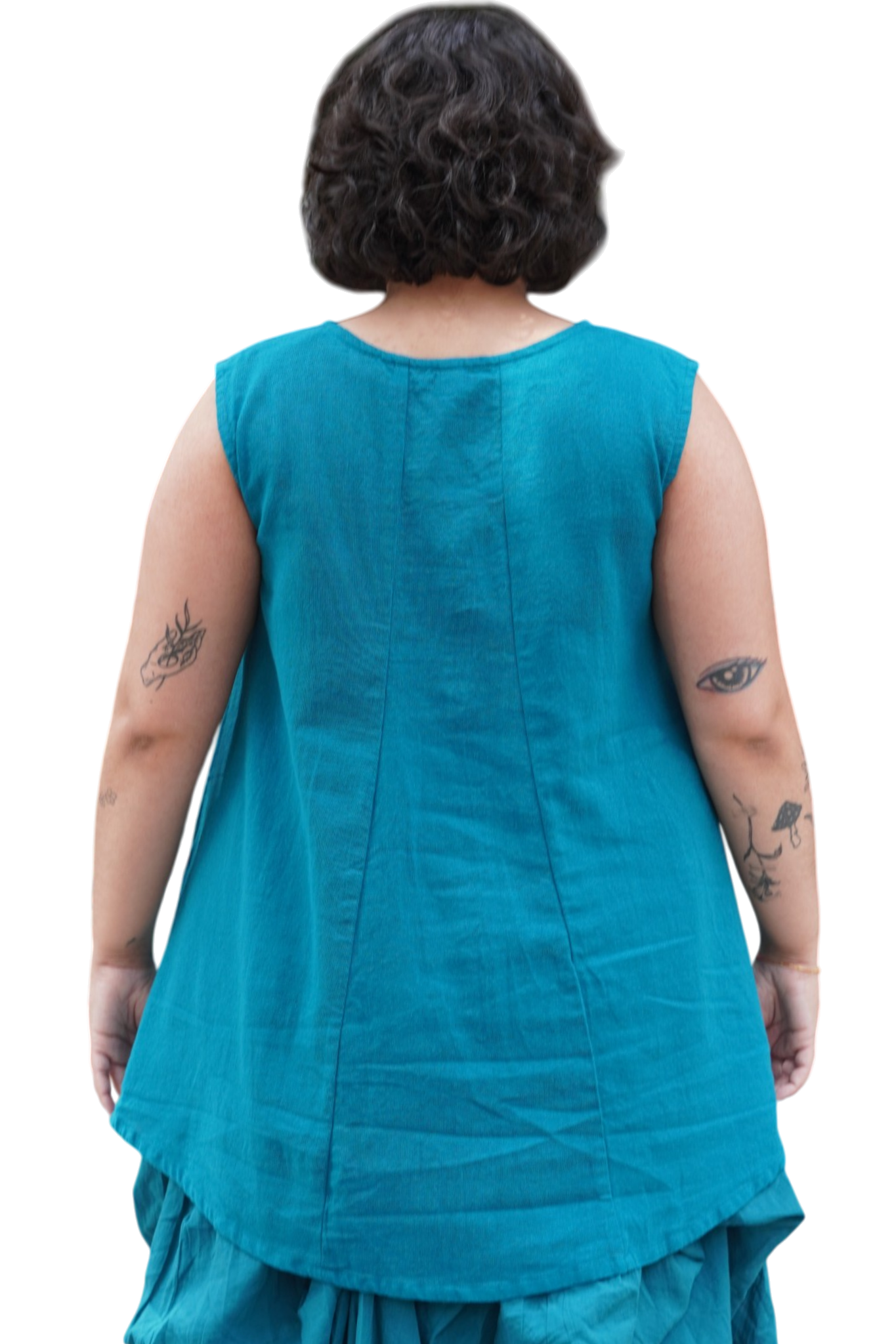 Teal Cotton Swing Tank Top