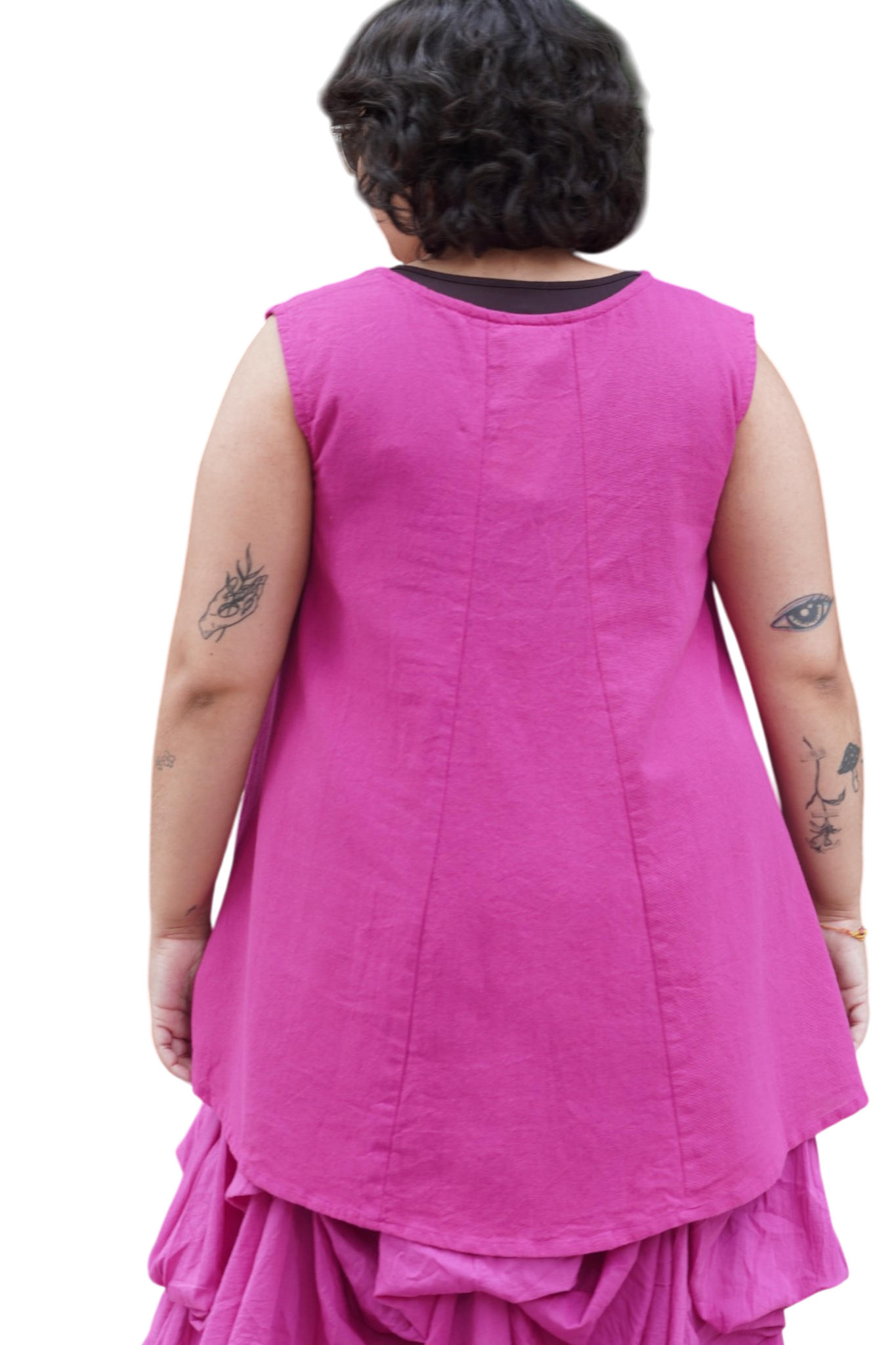 Fuchsia Cotton Swing Tank Top